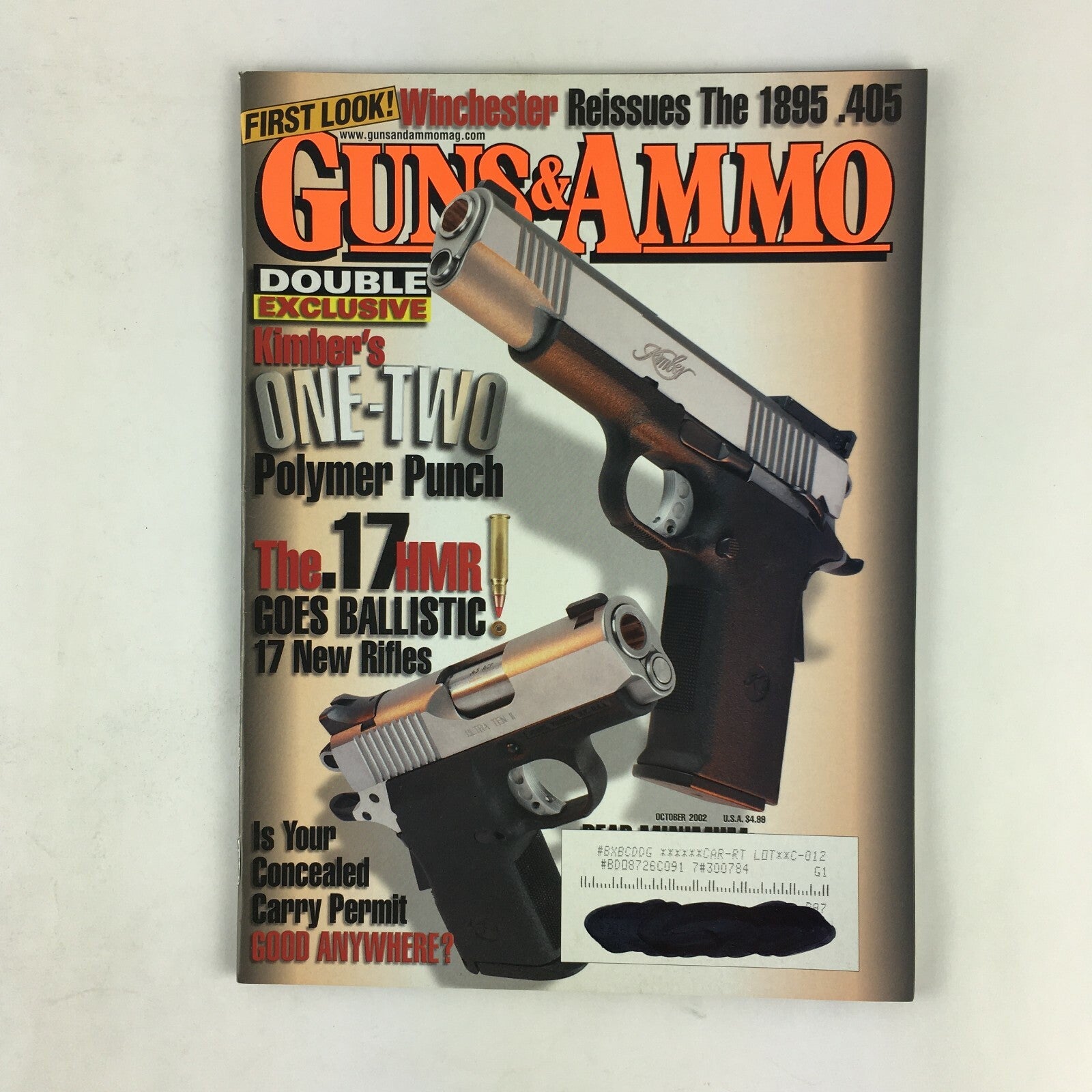 October 2002 Guns&Ammo Magazines One-two Polymer Punch .17HMR Goes Ballistic