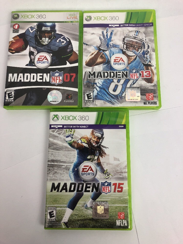 Madden NFL 07 (Microsoft Xbox 360, 2006) Complete 2013 2015 Bundle