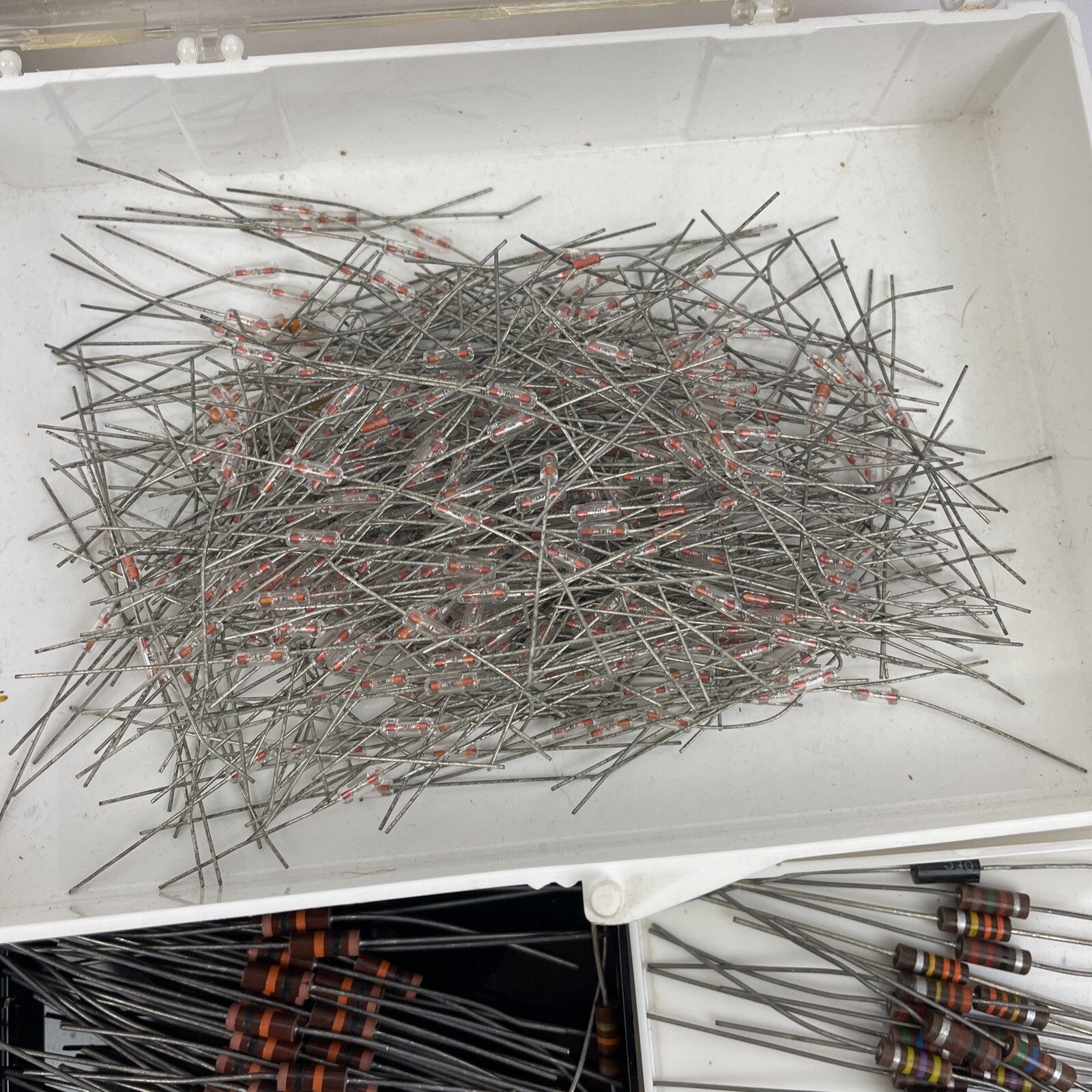 Lot of 2000 + Vintage Resistors Allen-Bradley Carbon Comp, Wirewound, Cement