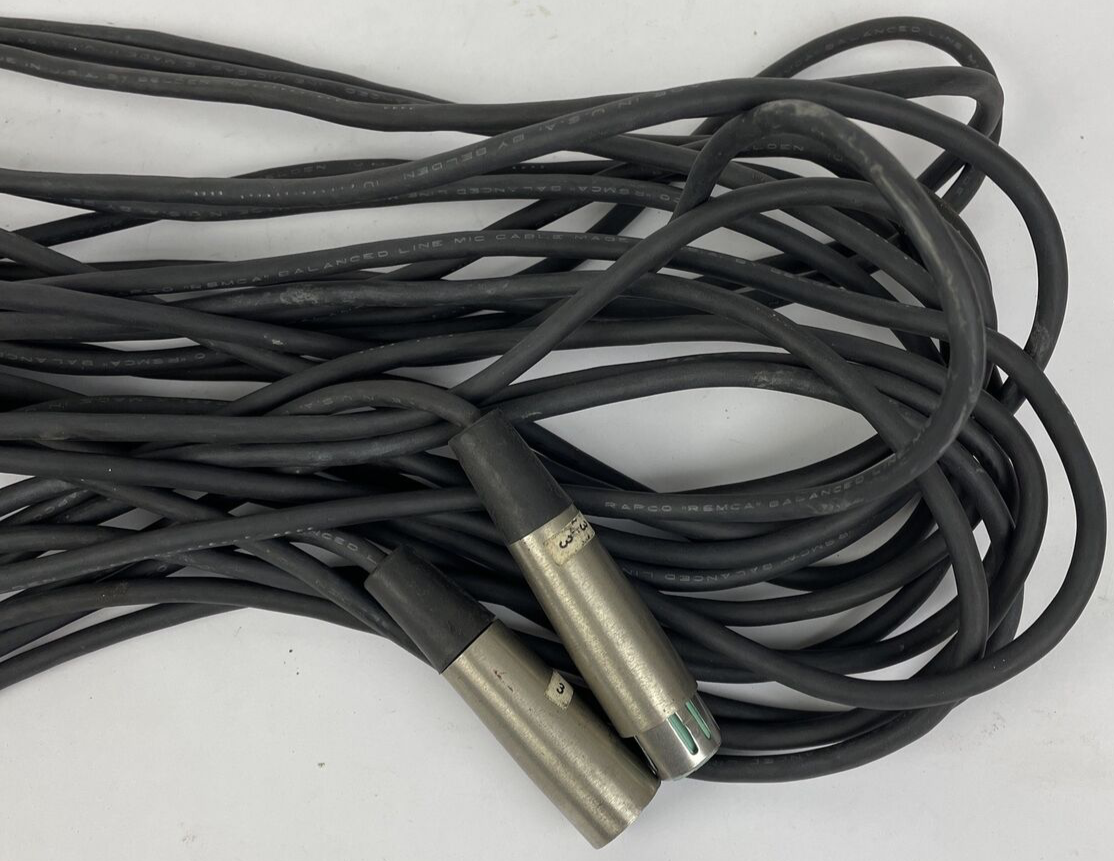 SWITCHCRAFT XLR Microphone Cable Male To Female 3-Pin Mic Audio Lead 50ft Black