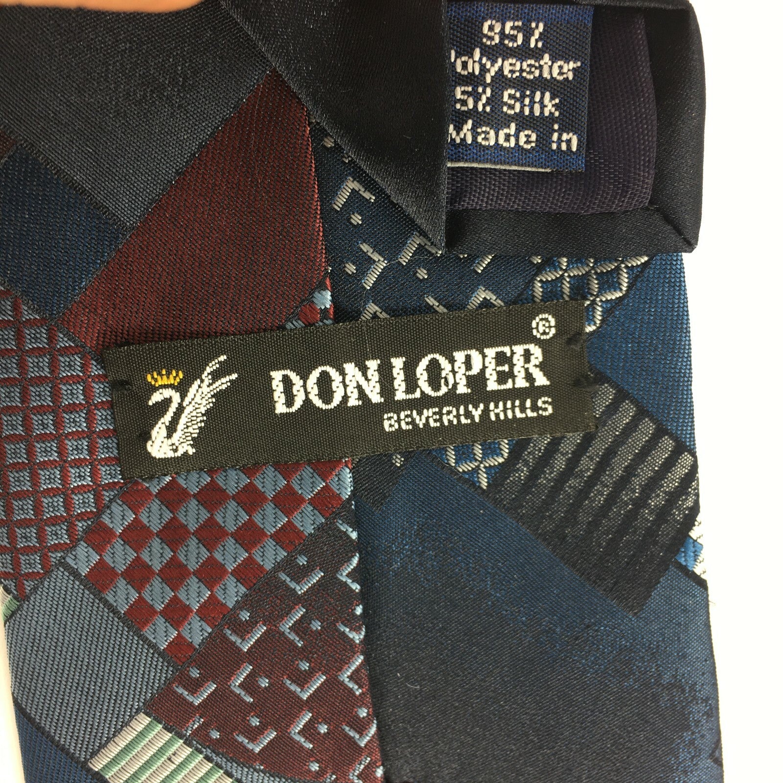 Genuine Donloper 95% Silk Handmade Stylish Formal/Casual Tie Multi Coloured