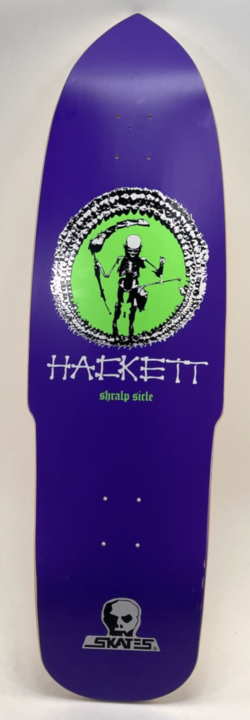 Skull Skates Skateboards Dave Hackett Purple " Schralp Sicle " Limited Run Shape