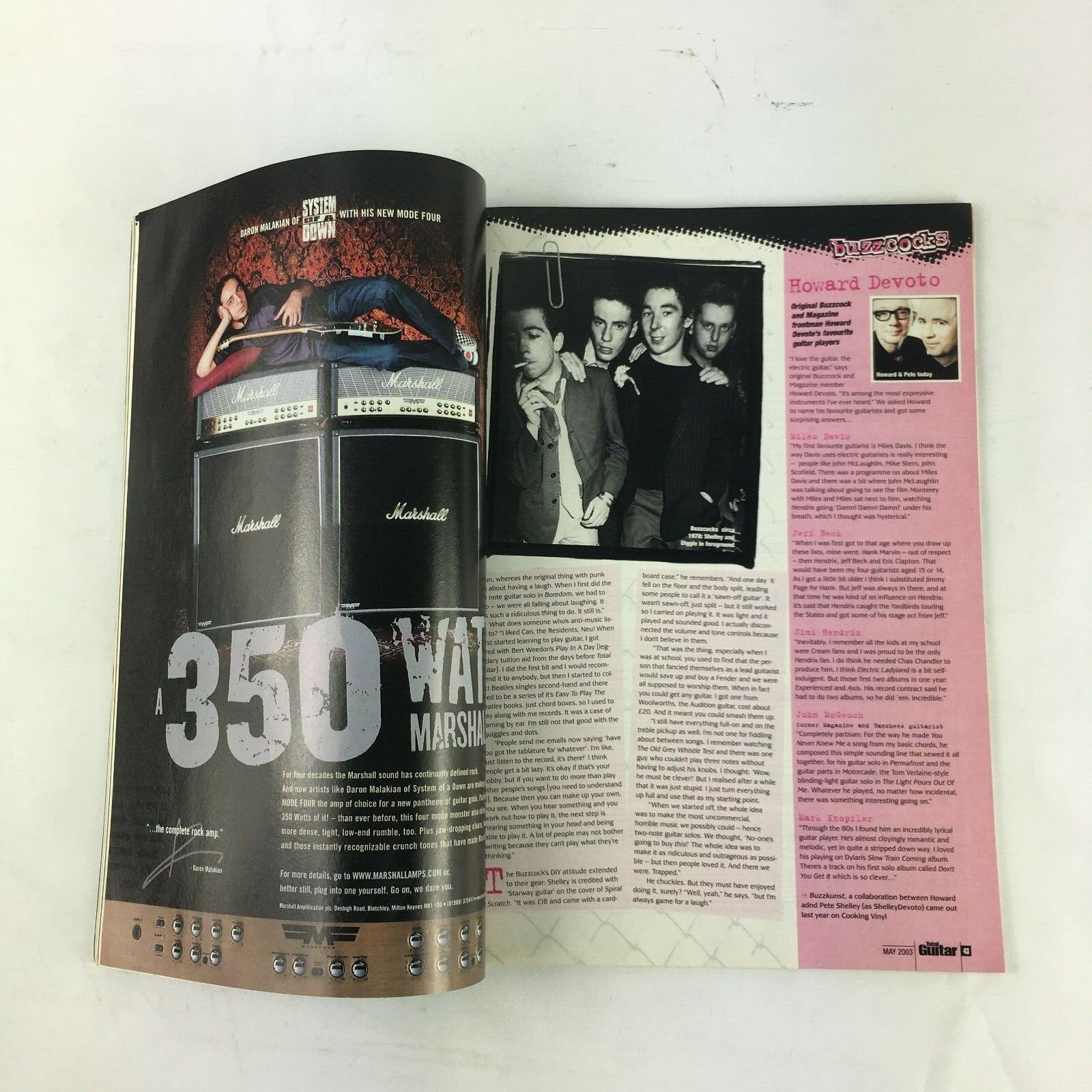 May 2003 Guitar World Magazine Linkin Park Buzzcocks Zakk Wylde Buzzcocks