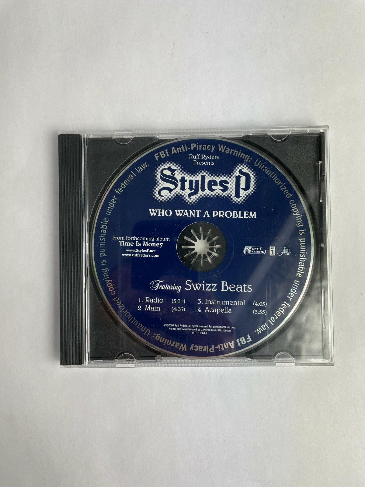Styles P Who Want A Problem Radio Main Instrumental Acapella Disc Q12