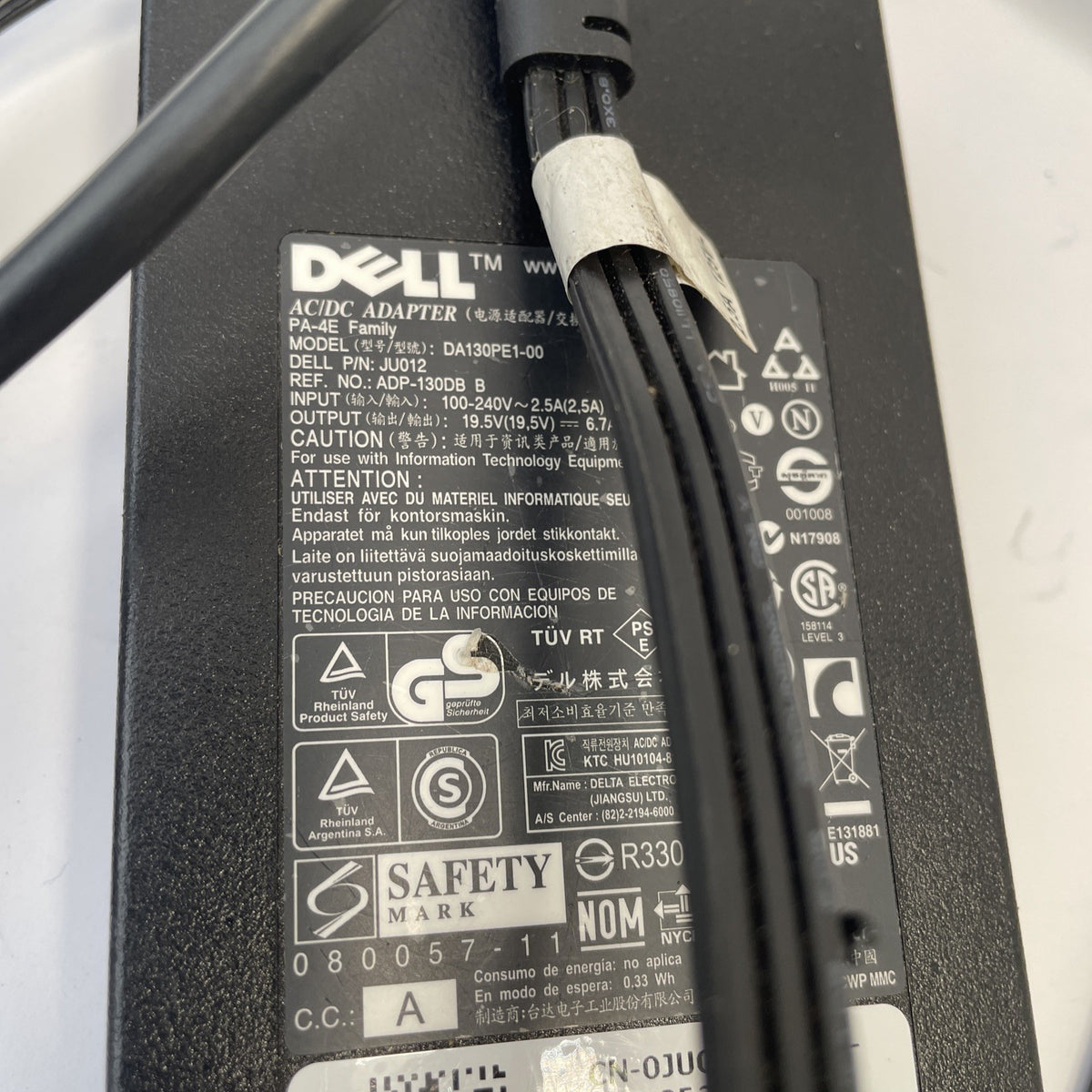 Genuine Dell 7.4 mm 19.5V 6.7A AC Charger AC Adapter WRHKW DA130PE1-00 B01