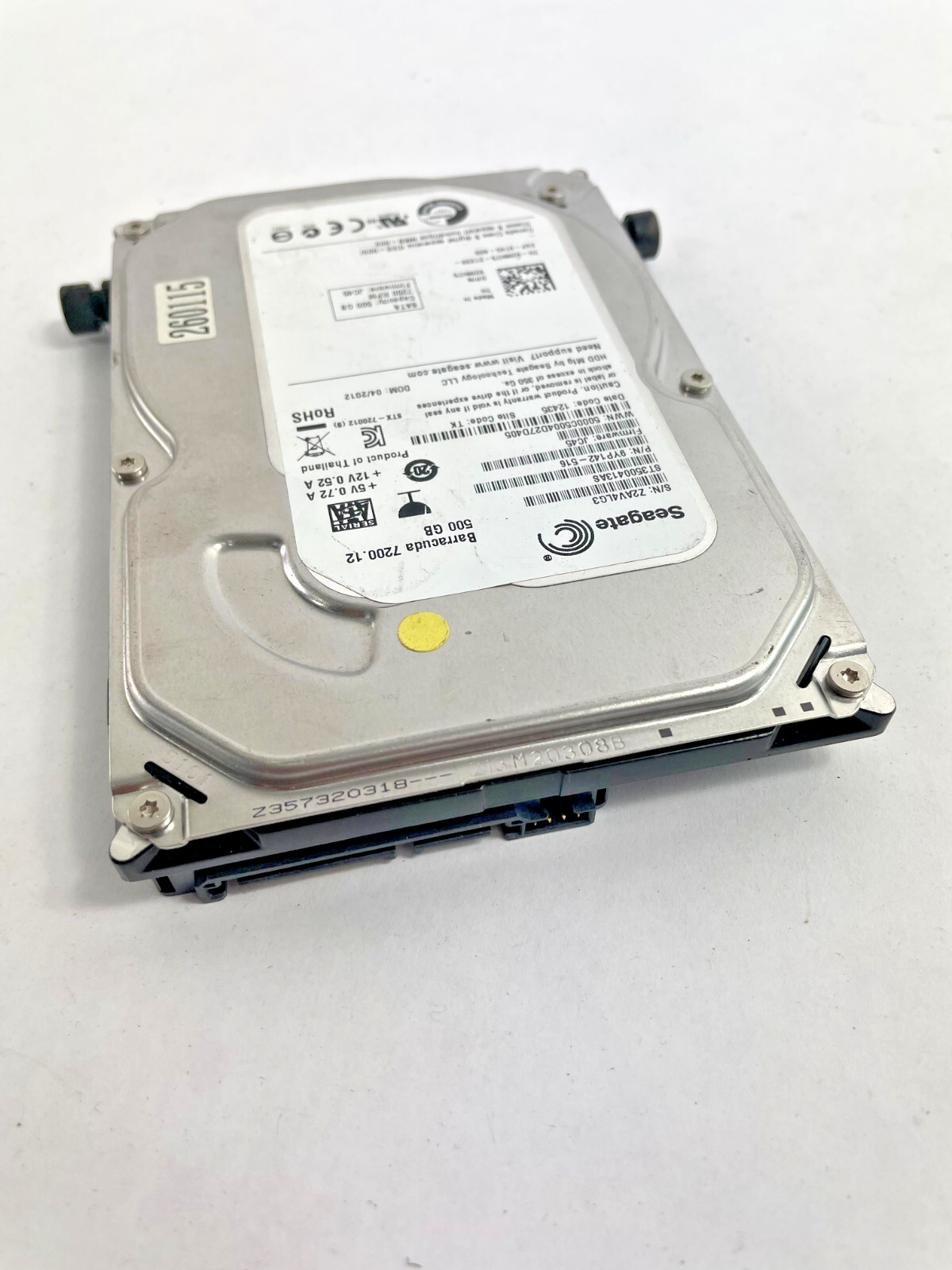 Seagate Barracuda 7200. 12 500 GB Model ST3500413AS SATA Hard Drive Cache 16MB