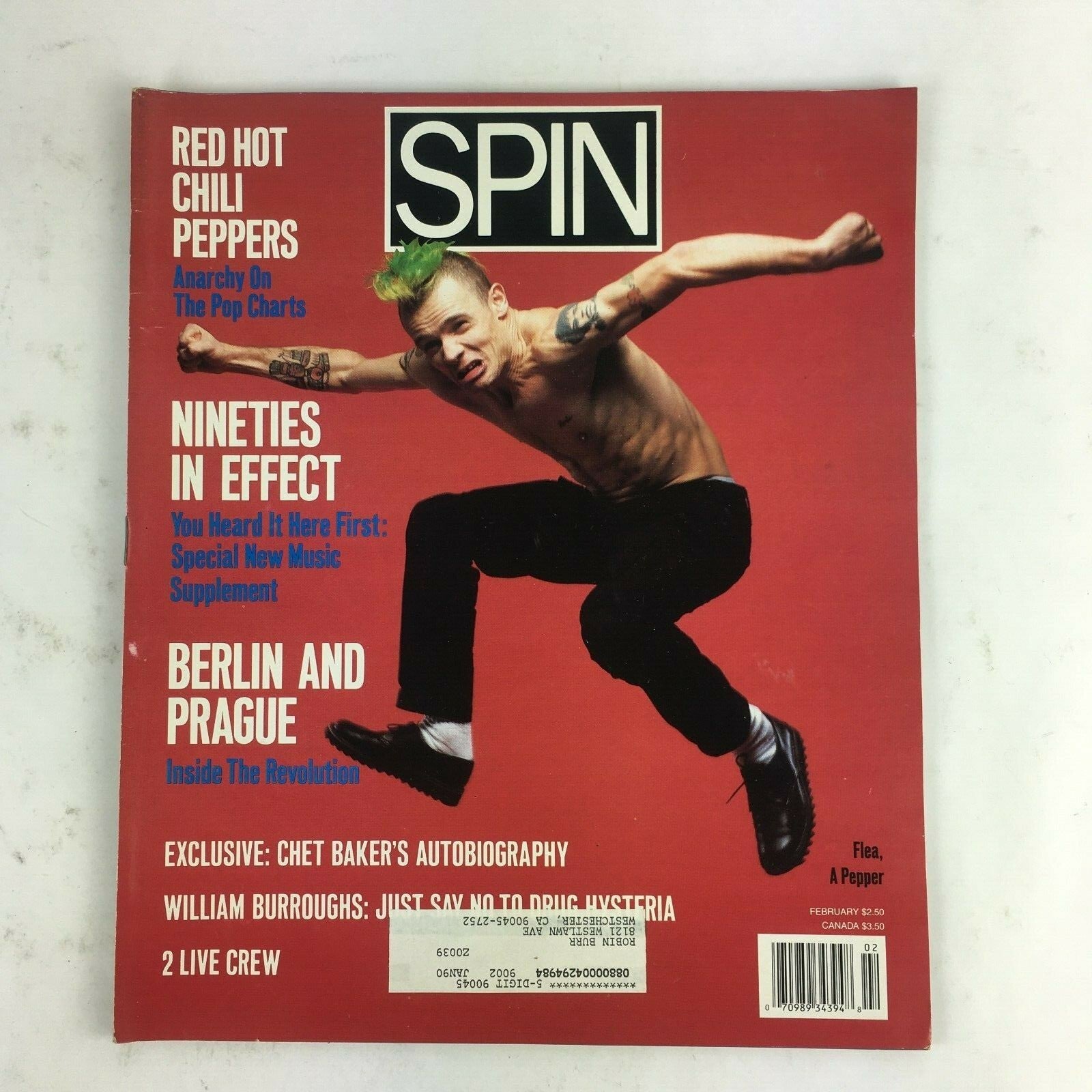 February Spin Magazine Red Hot Chili Peppers Nineties in Effect Berlin & Prague