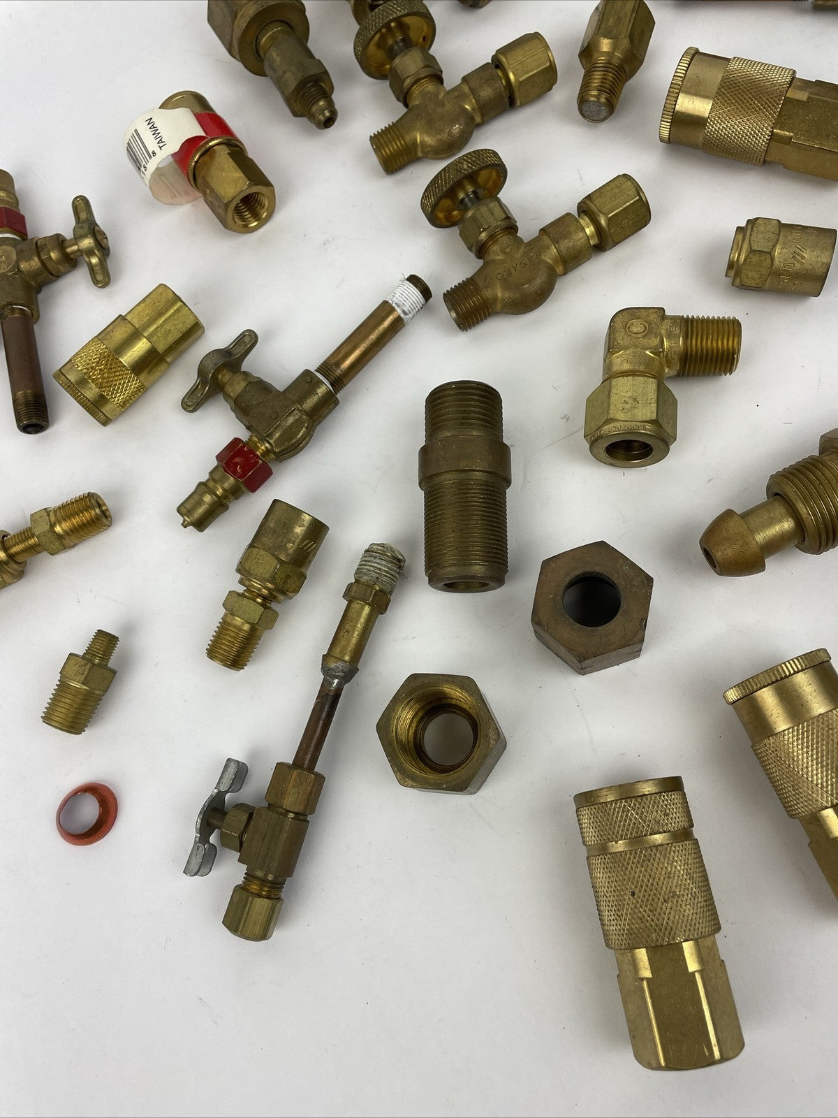 Campbell Hausfeld brass couplers ball valves connections lot steampunk
