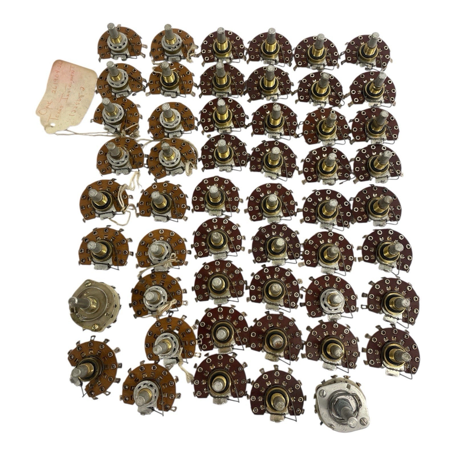 Lot of 51: Vintage Oak 9 Position Rotary wafer Switch for Tube Amplifier 1960s