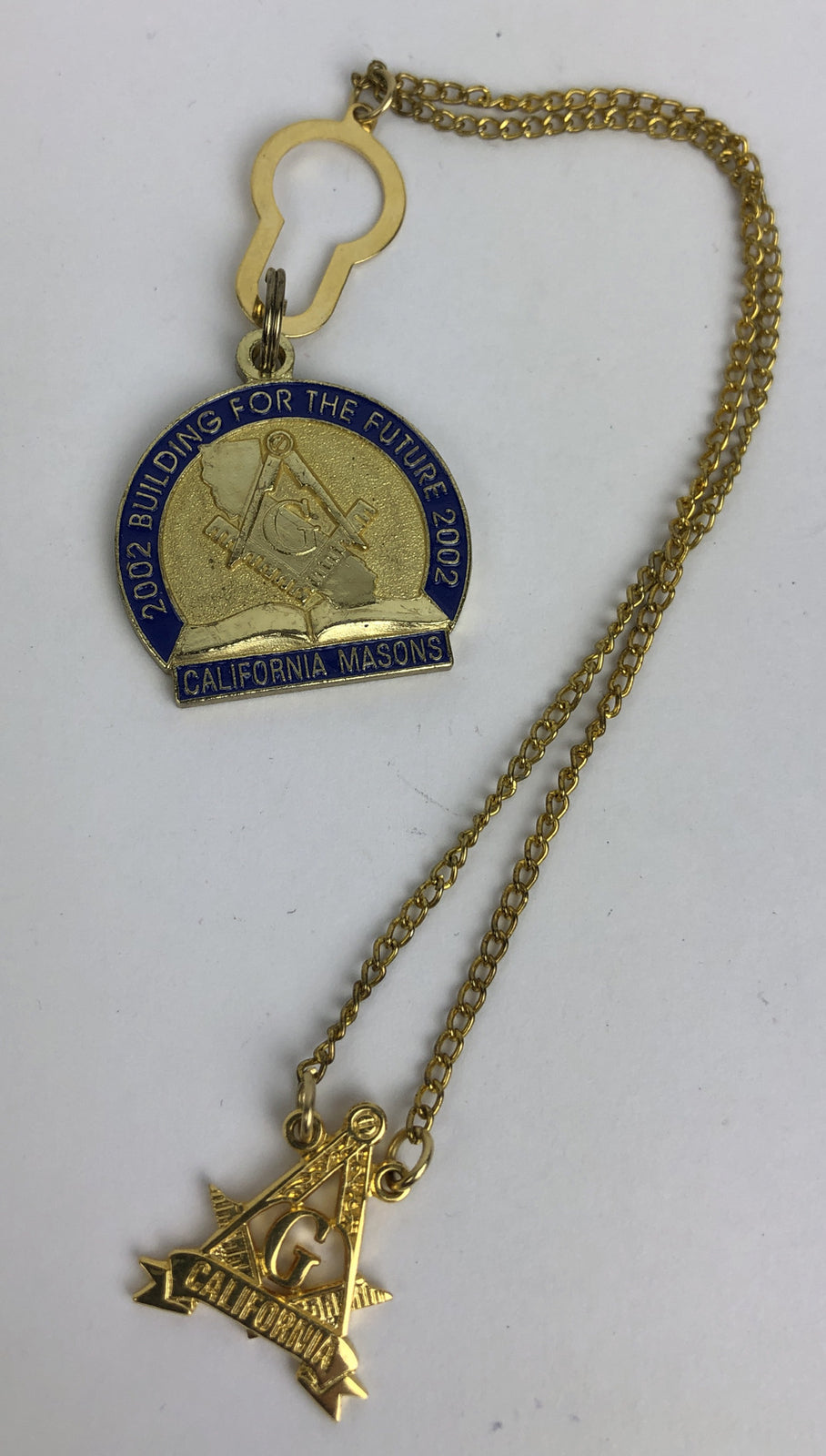2002 California MASONS Freemason Building for the Future MASONIC PENDANT MEDAL