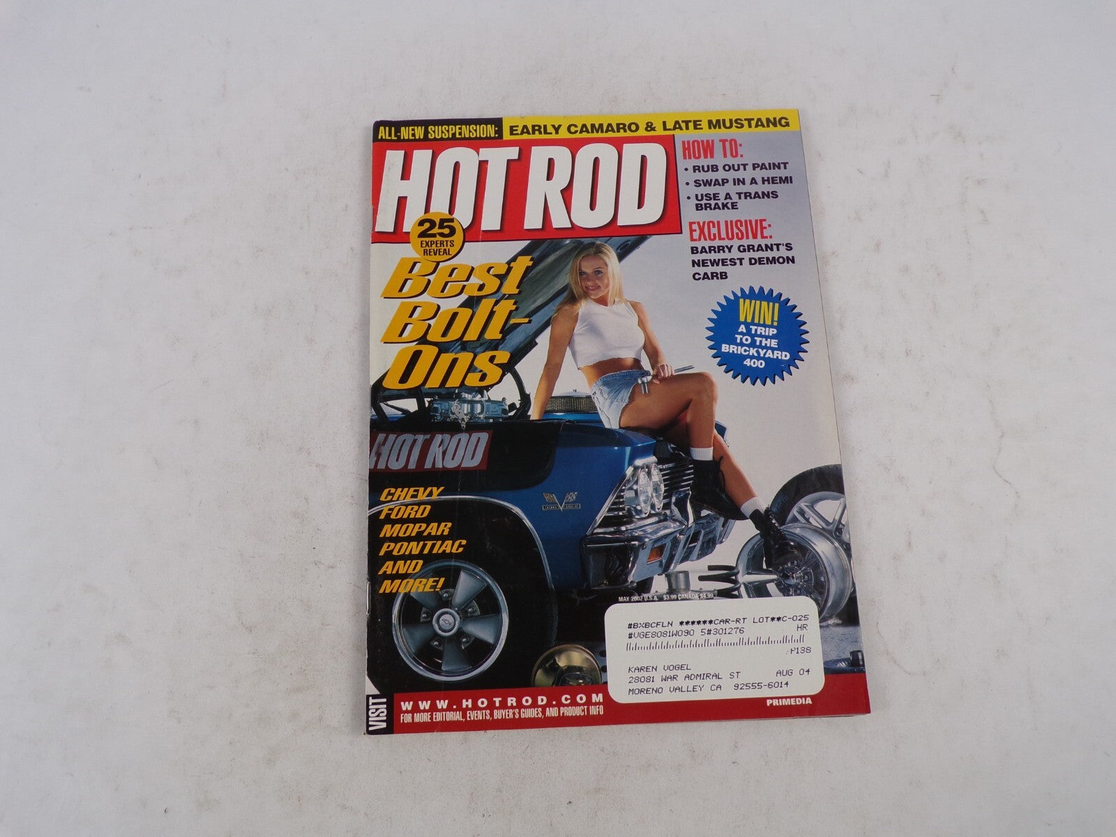 May 2002 Hot Rod Best Bolt-Ons Chevy Ford Mopar Pontiac And More! Early Camaro