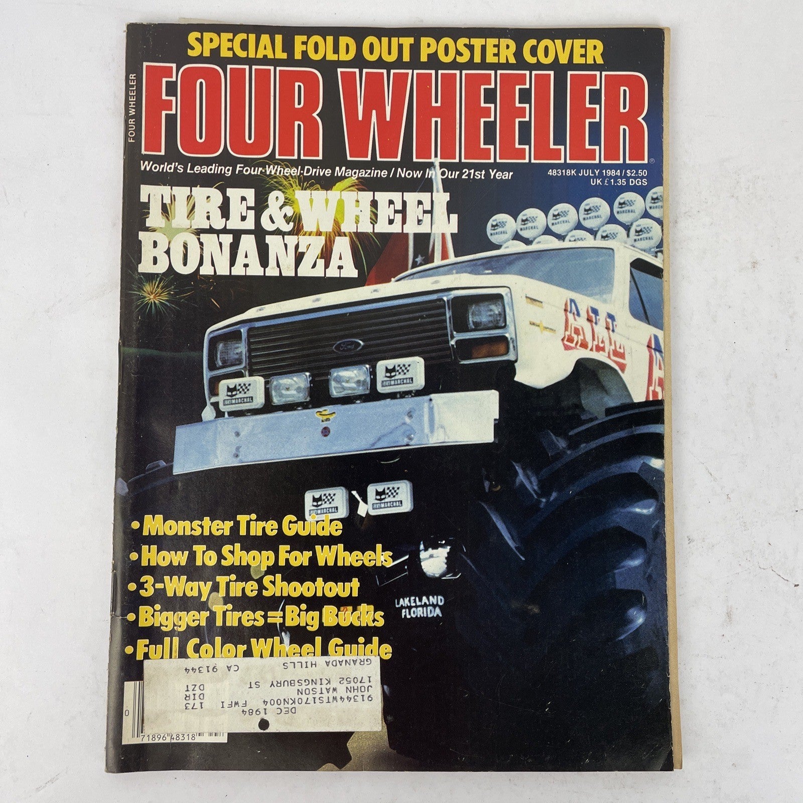 *Vintage 1984 Four Wheeler Monster Jam Truck Bigfoot 4x4 Off Road Magazine* RARE