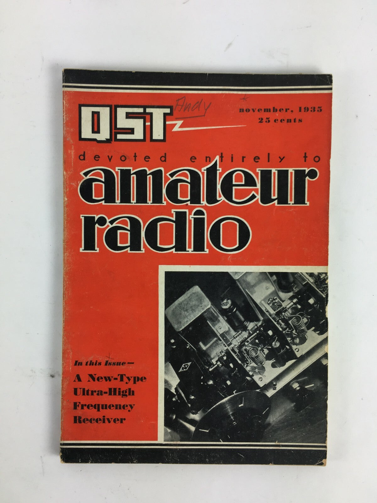 November 1935 QST Amateur Radio Magazine A New Type UltraHigh Frequency Receiver