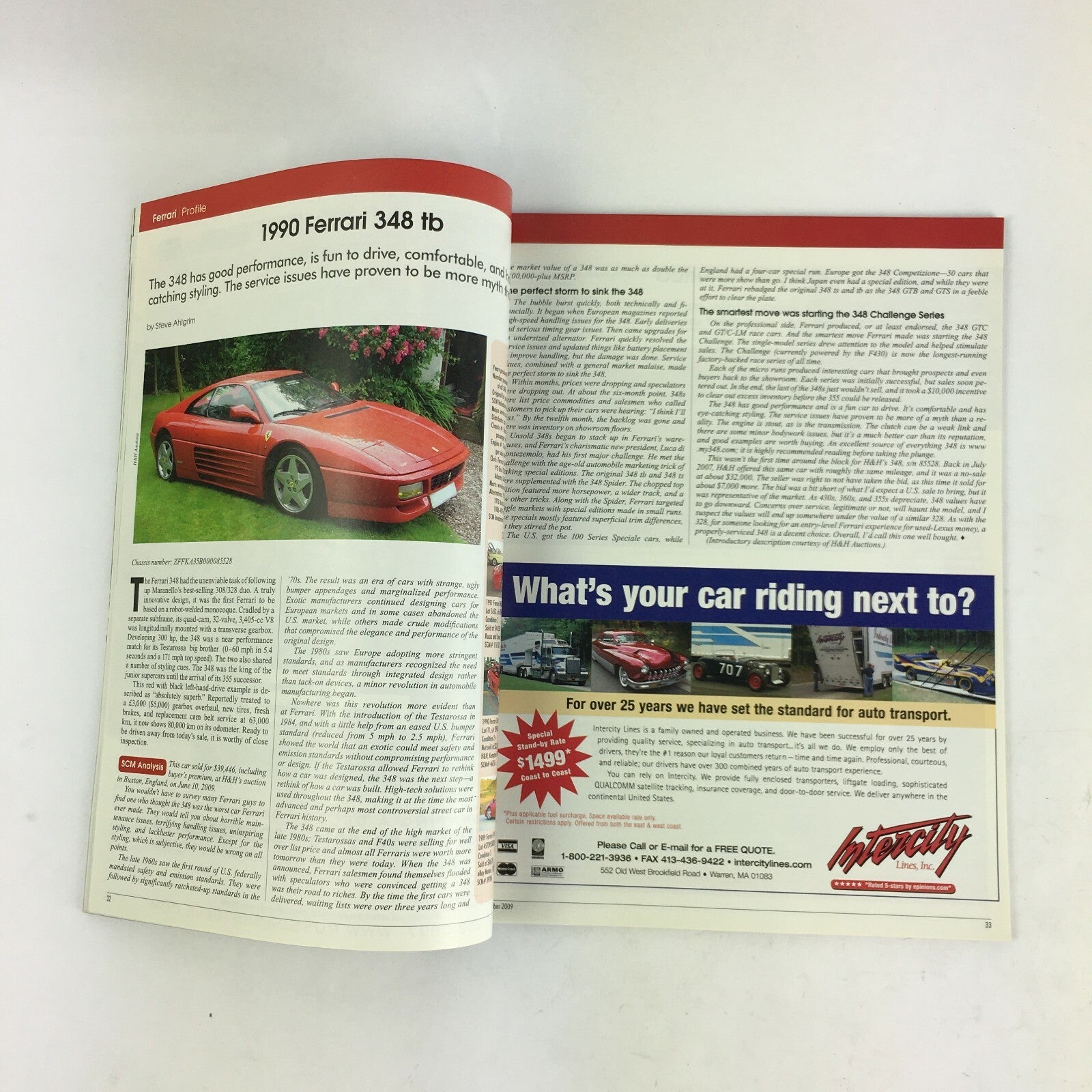 October 2009 Sports Car Market Magazine Raging Bull Pioneering Supercar Sunbeam