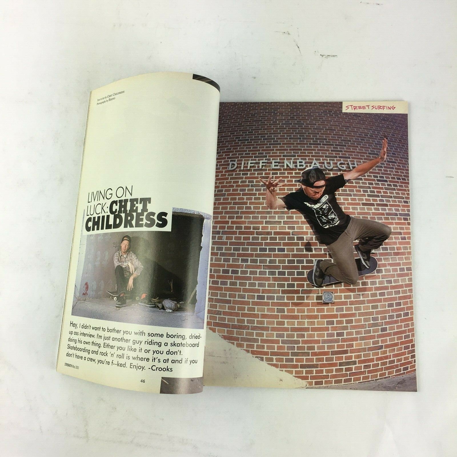 May 2003 Strength Skateboard Magazine Snap Crackle Popwar! Angela Boatwright