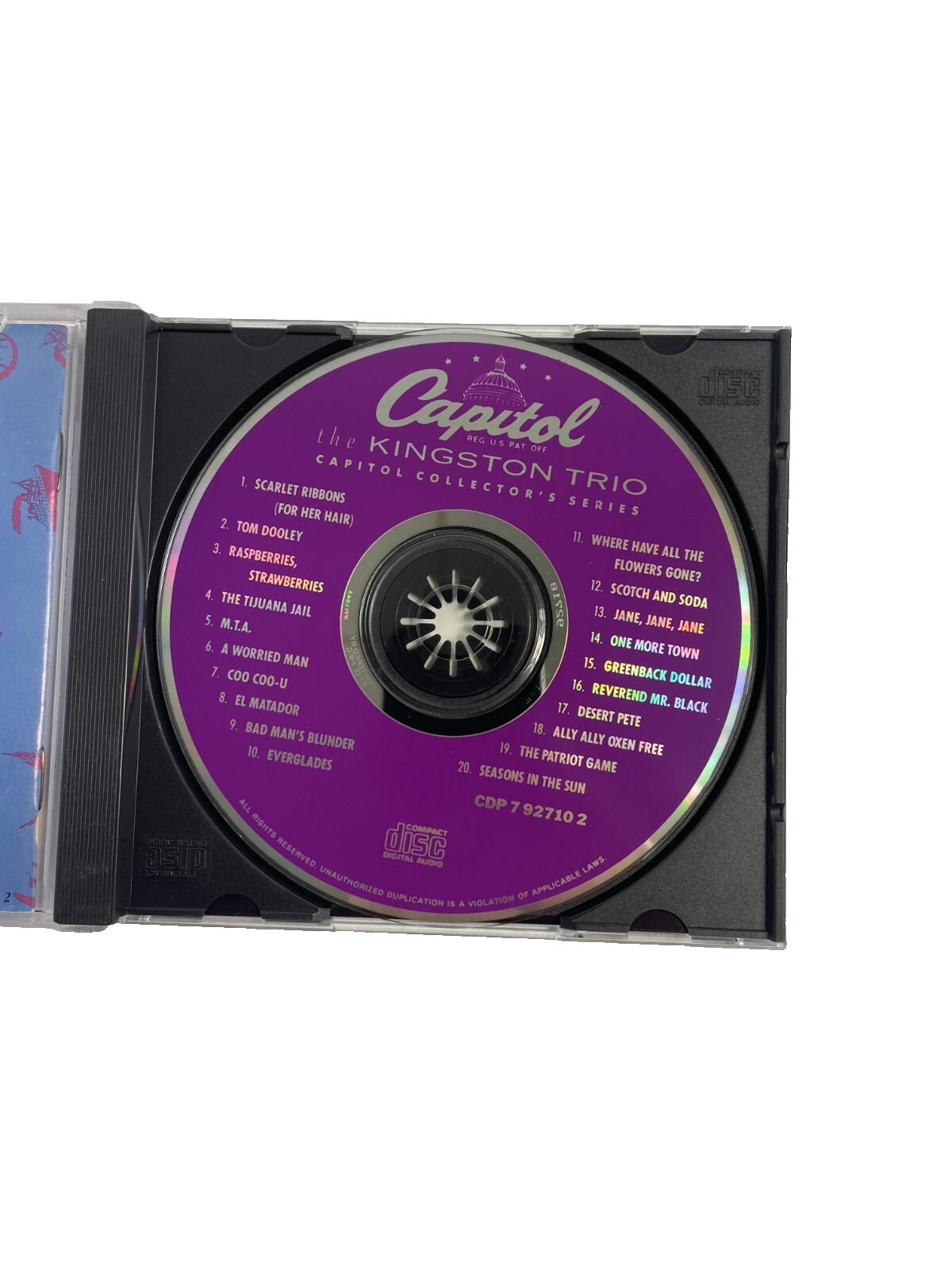 Kingston Trio Collectors Series Scarlet Ribbons (For Her Hair) Tom Dooley CD#6