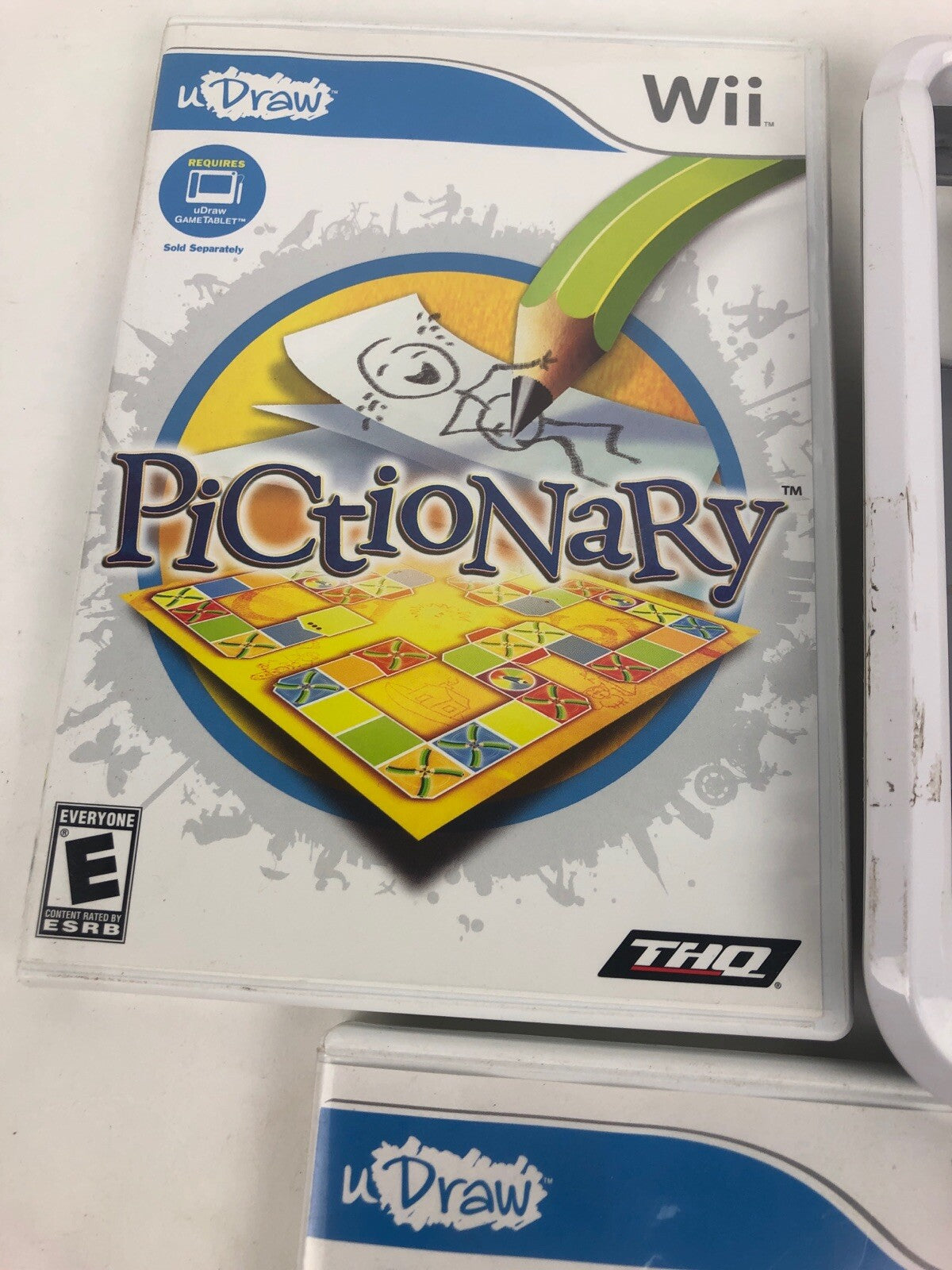 Wii uDraw Studio Instant Artist Game Tablet & 3 Game Lot - Pictionary - U Draw