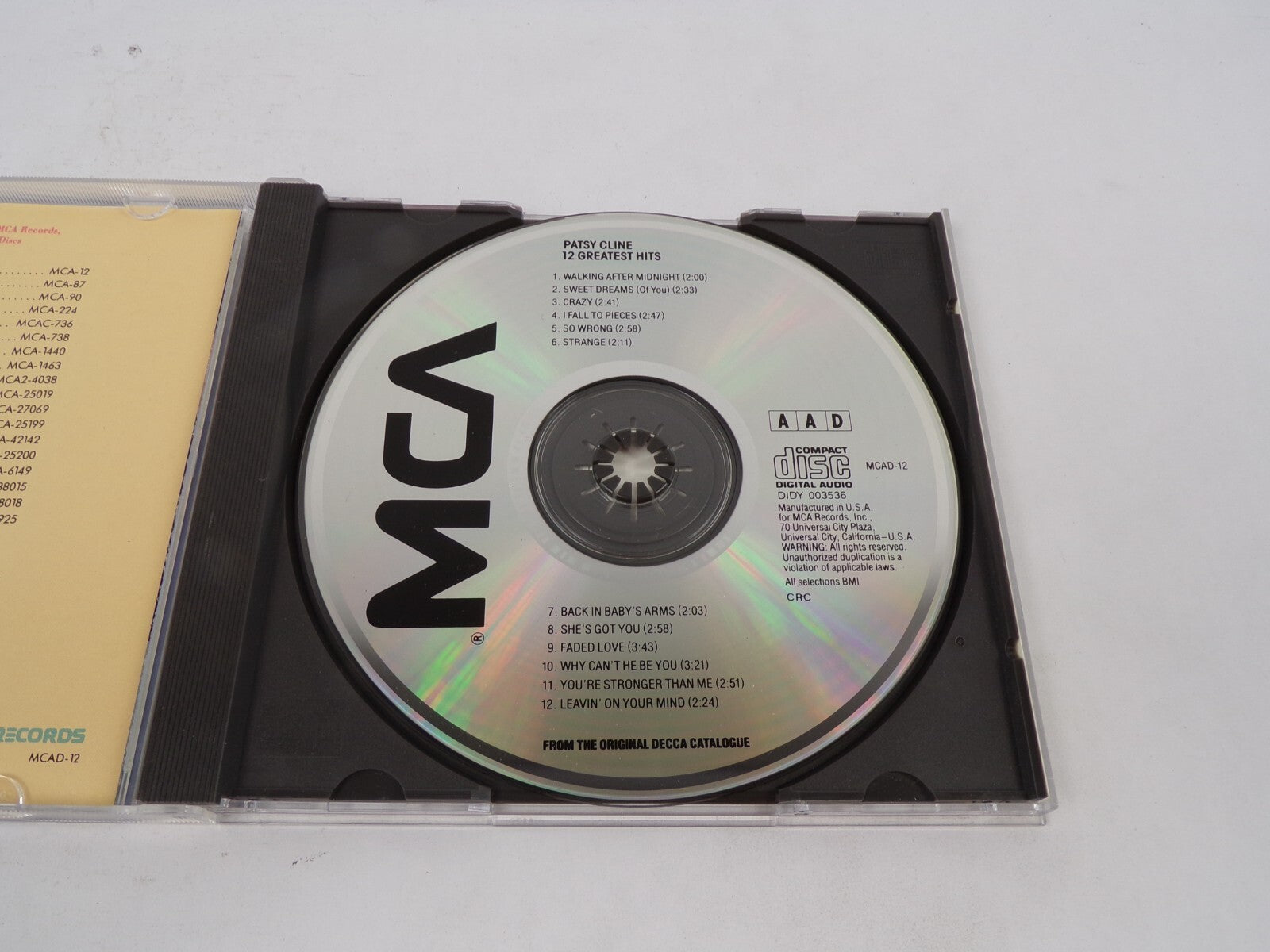 Pasty Shine Walkin' After Midnight Sweet! Dreams Crazy I Fall To Pieces So CD#68
