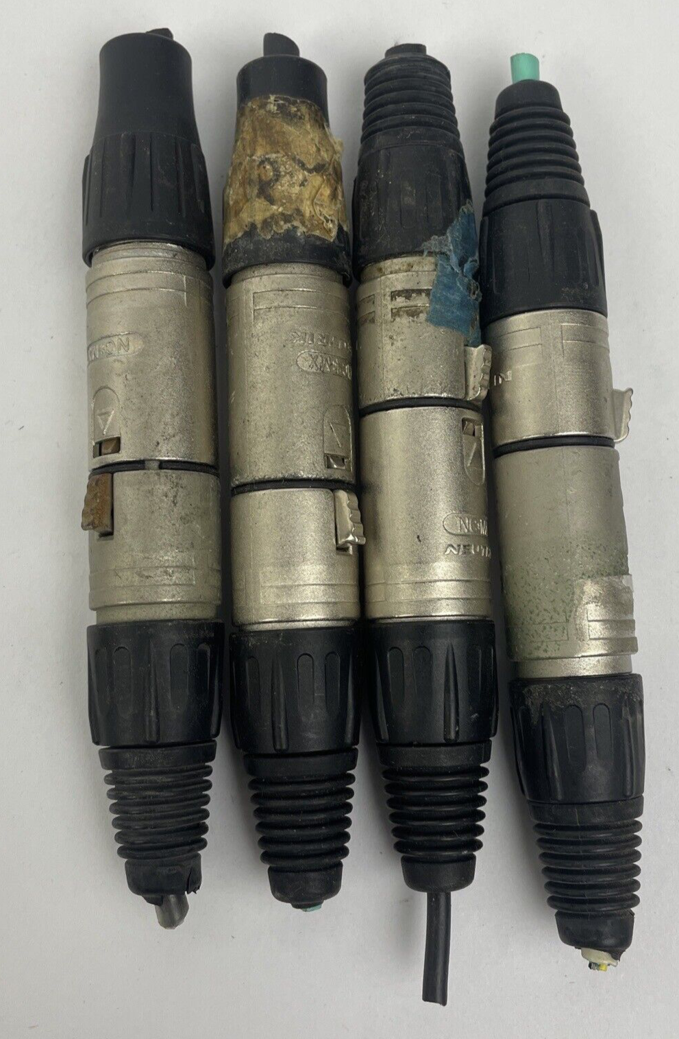 Lot of 4 x Male 4 x Female Neutrik 3 Pin XLR Mic Cable - LOOK