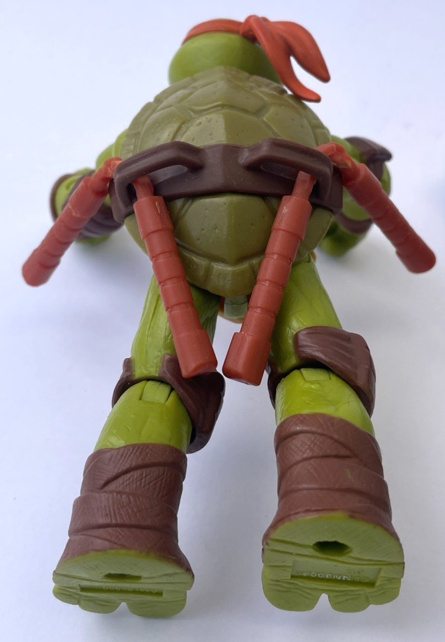 2 x Teenage Mutant Ninja Turtles Michelangelo & Raphael Viacom Figurines 4.5"
