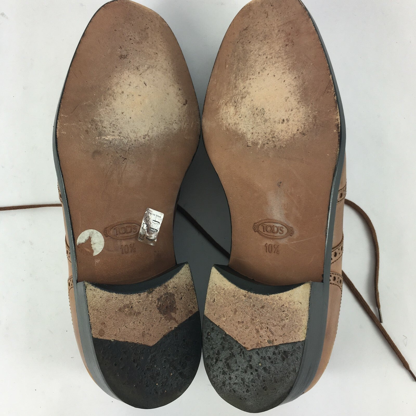 Genuine Tods's Italy Stylish Brogue Style Brown Shoes for Men Size 10½