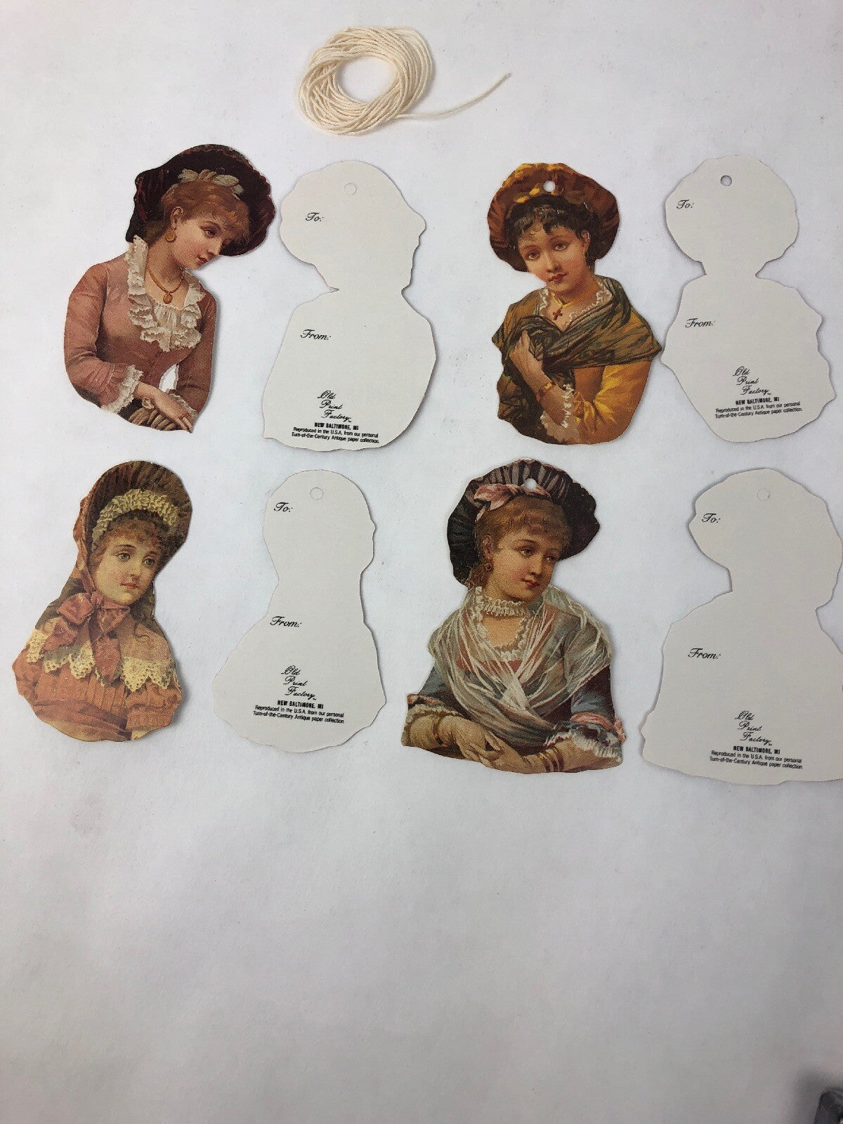 Petite Gift Tags Victorian Women "Glamour Girls" Victorian Scraps Christmas