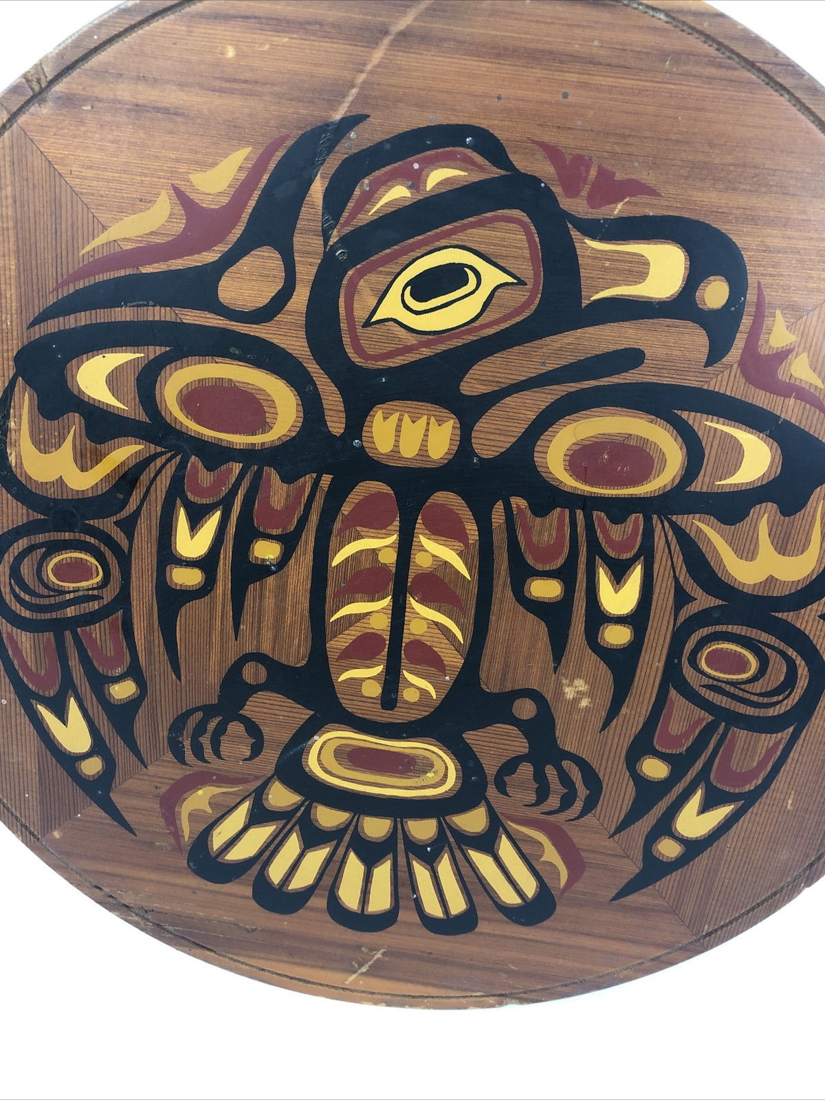 First Nations Artwork A Legend of the Eagle Cedar Wood Plaque wall hanging RARE