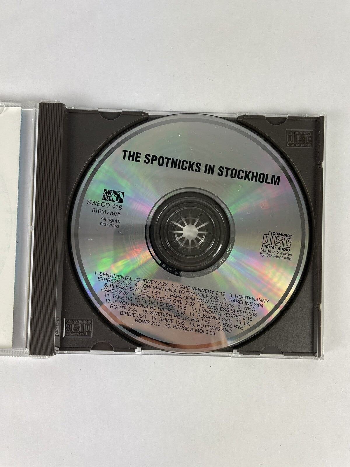The SPOTNICKS 1990 SWEDEN ORIGINAL SWECD-418 NM CD IN STOCKHOLM #6