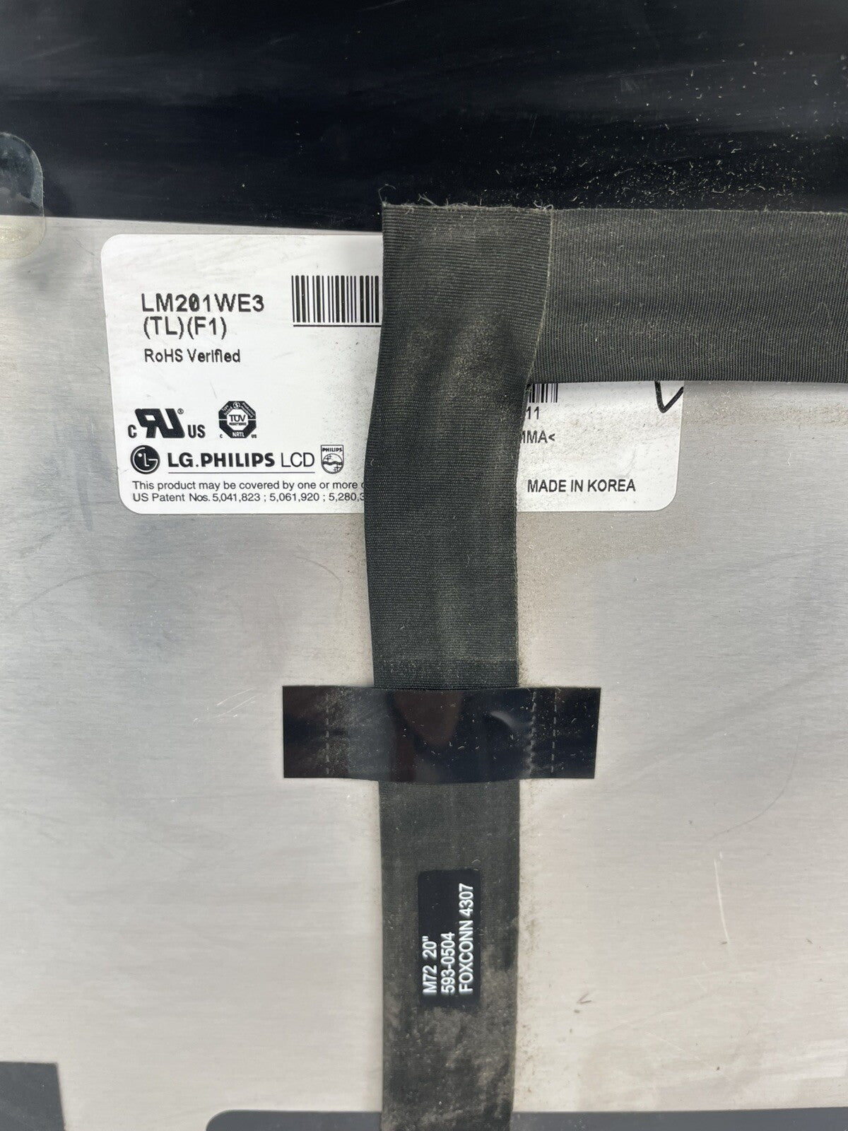 Apple iMac 20" A1224 - Mid 2007 LCD Assembly, LM201WE3(TL)(F1)(F2)(F5)(F6) /