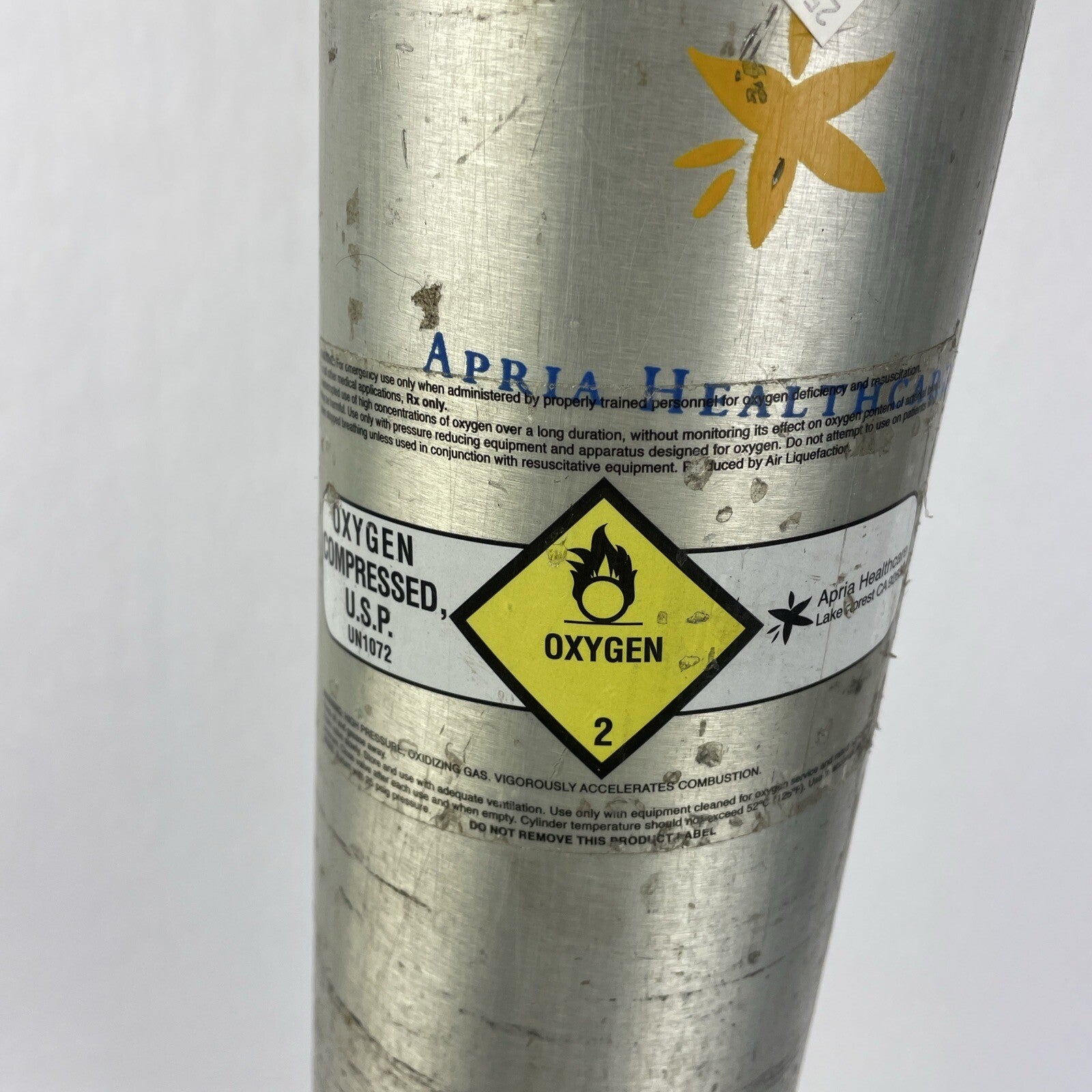 LUXFER TC-3ALM139 Oxygen Gas Cylinder Medical Tank 4.25" x 29" - Empty
