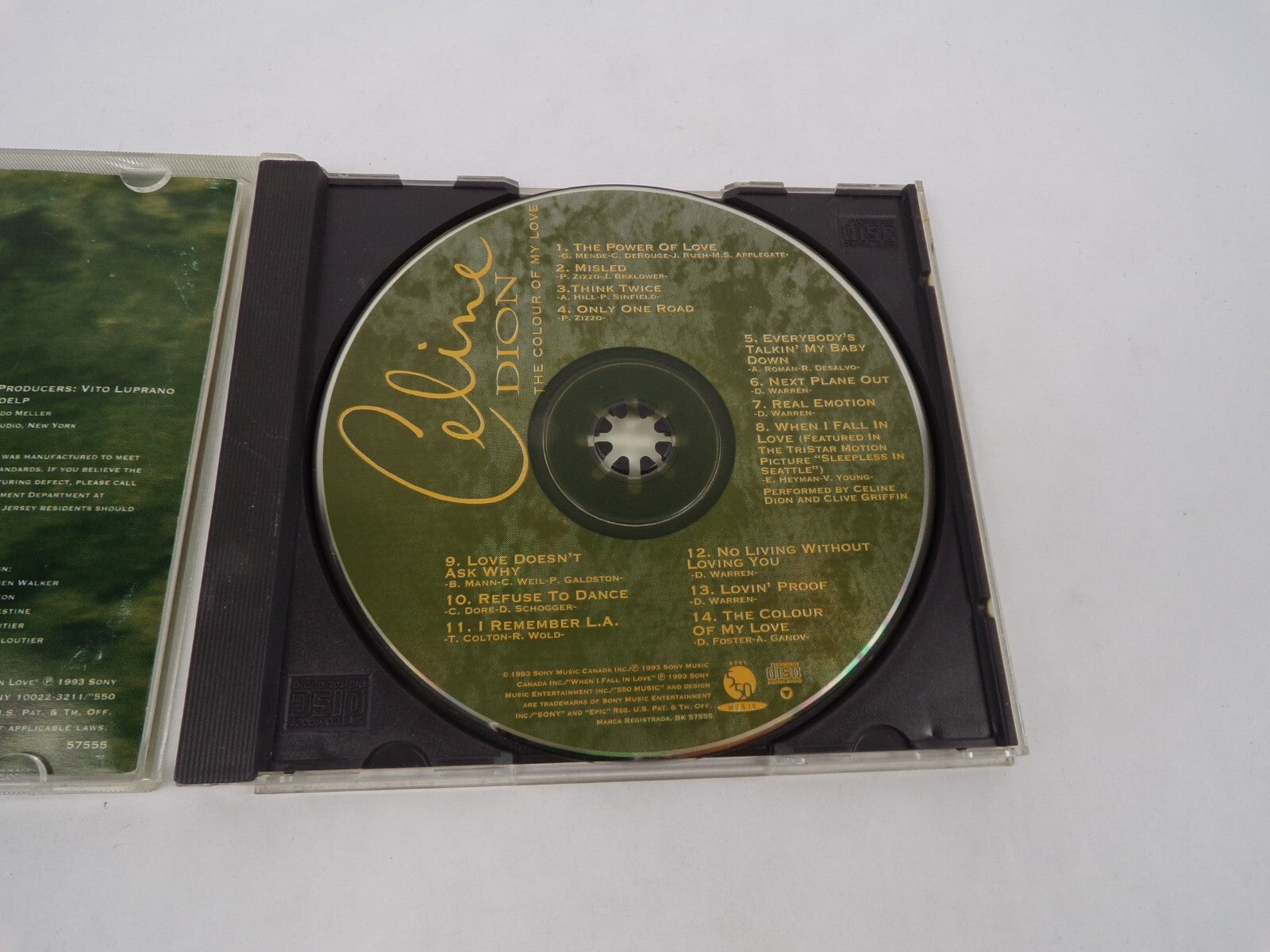Celine Dion The Colour Of My Love The Power Of Love Misled Think Twice OnlyCD#63