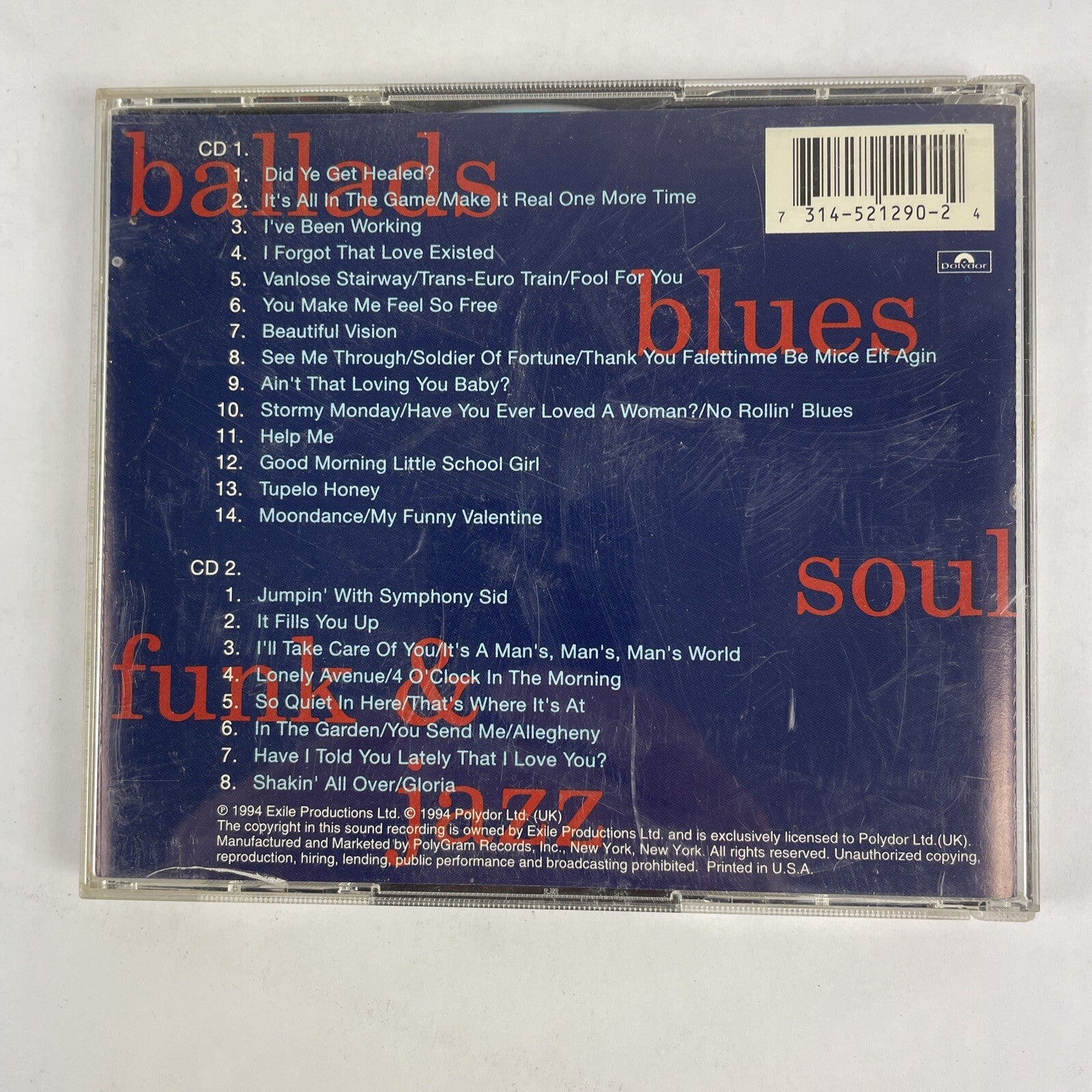 Van Morrison - A Night in San Francisco (CD, Apr-1994, 2 Discs, Polydor) #16
