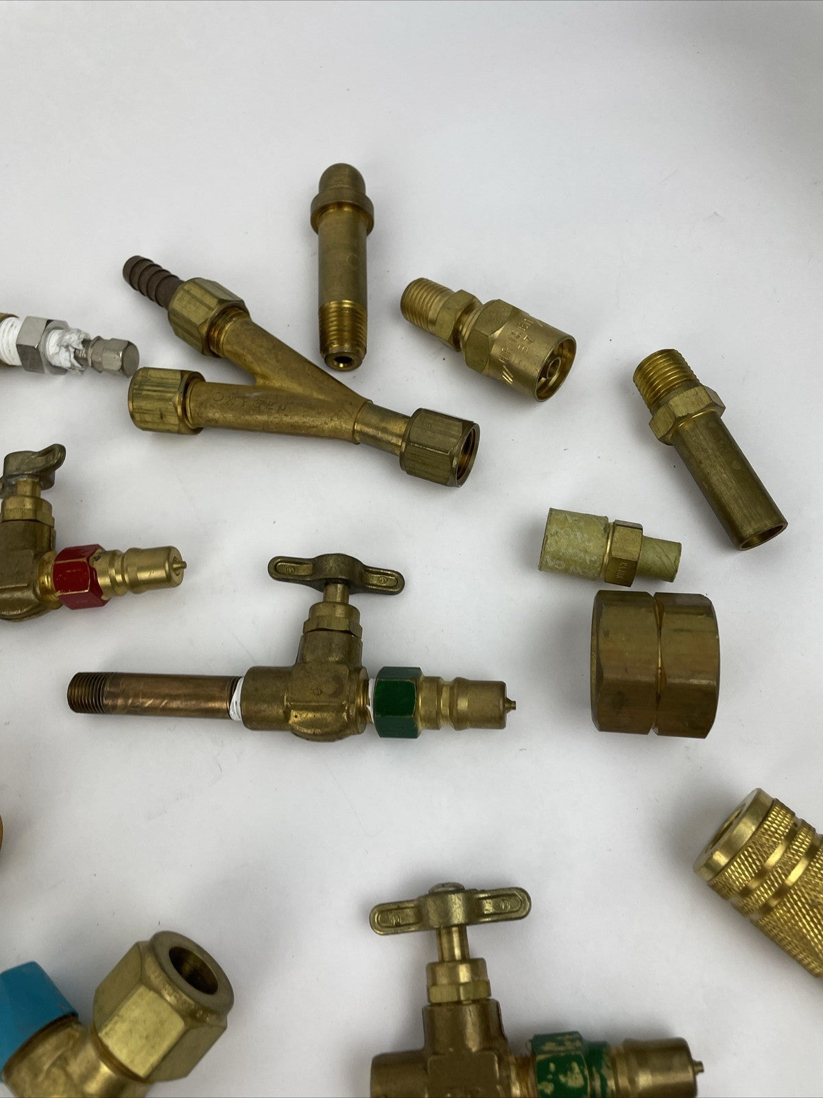 Campbell Hausfeld brass couplers ball valves connections lot steampunk