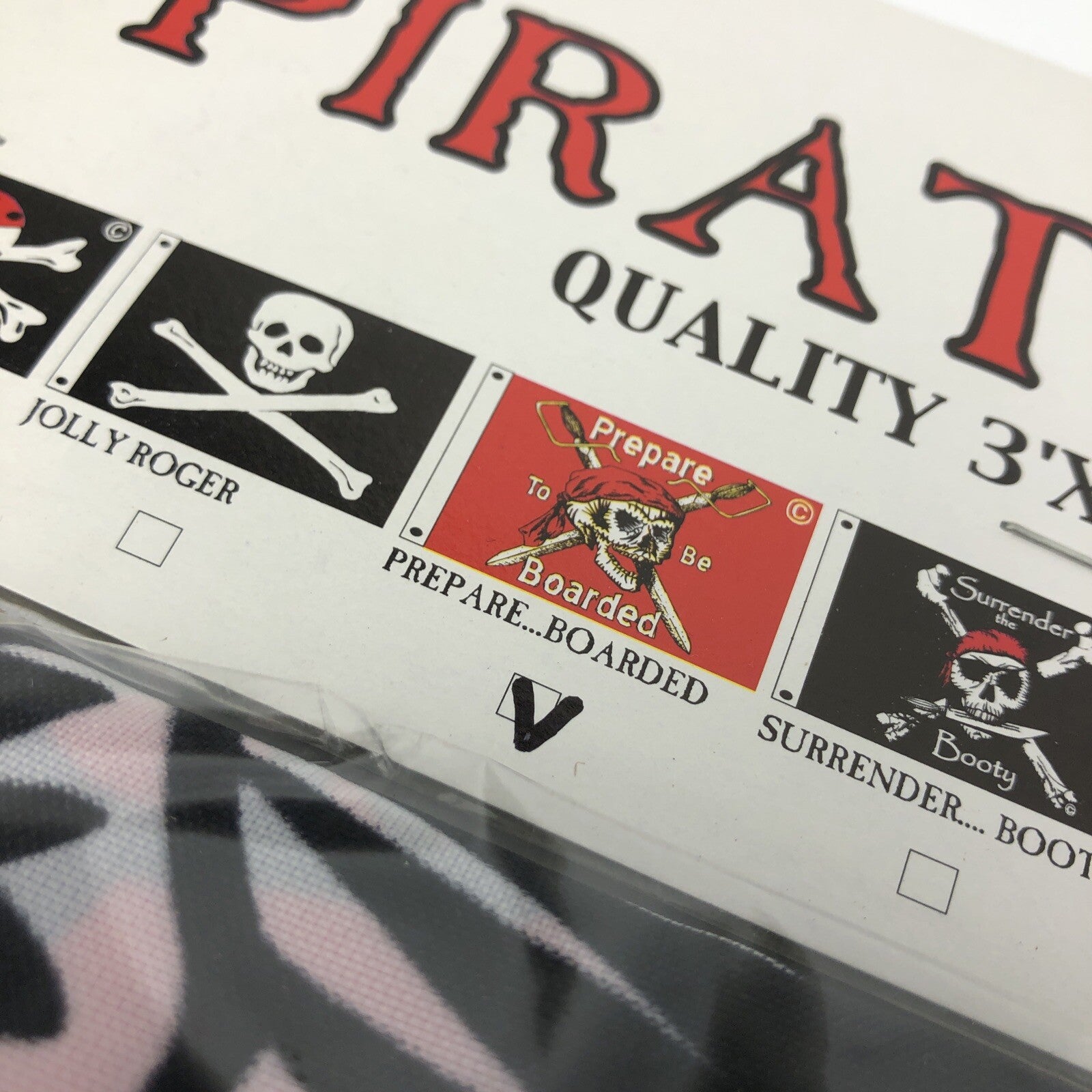 " Prepare To Be Boarded " Double Sided Nylon Flag 3'x5' Pirate Skull Crossbones