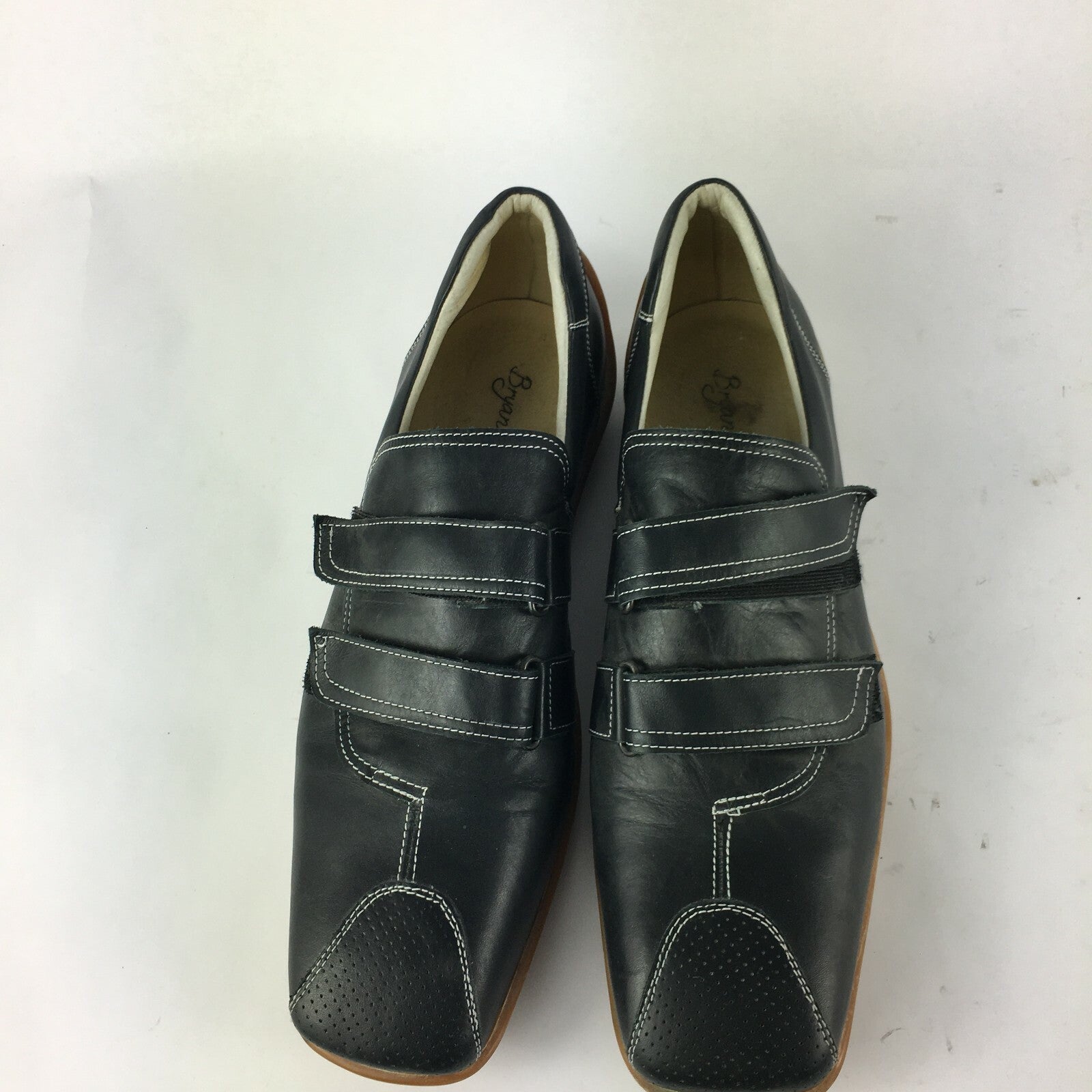 Genuine Bryan de ville Stylish Slip-Ons Style Navy Blue Shoes for Men Size 44