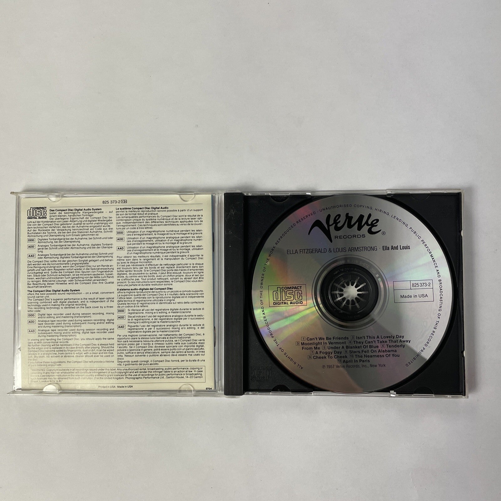 Ella Fitzgerald/Louis Armstrong - Ella & Louis (Cd,1985 Verve Records) #23