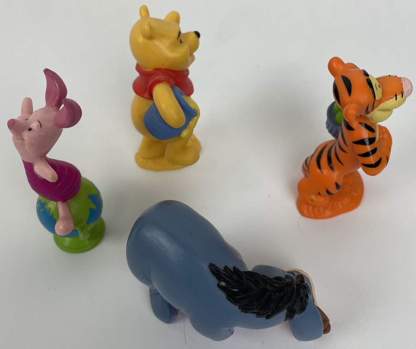 Disney Winnie The Pooh Mini Small Figures Piglet, Tigger, Eeyore Lot Of 4 Topper