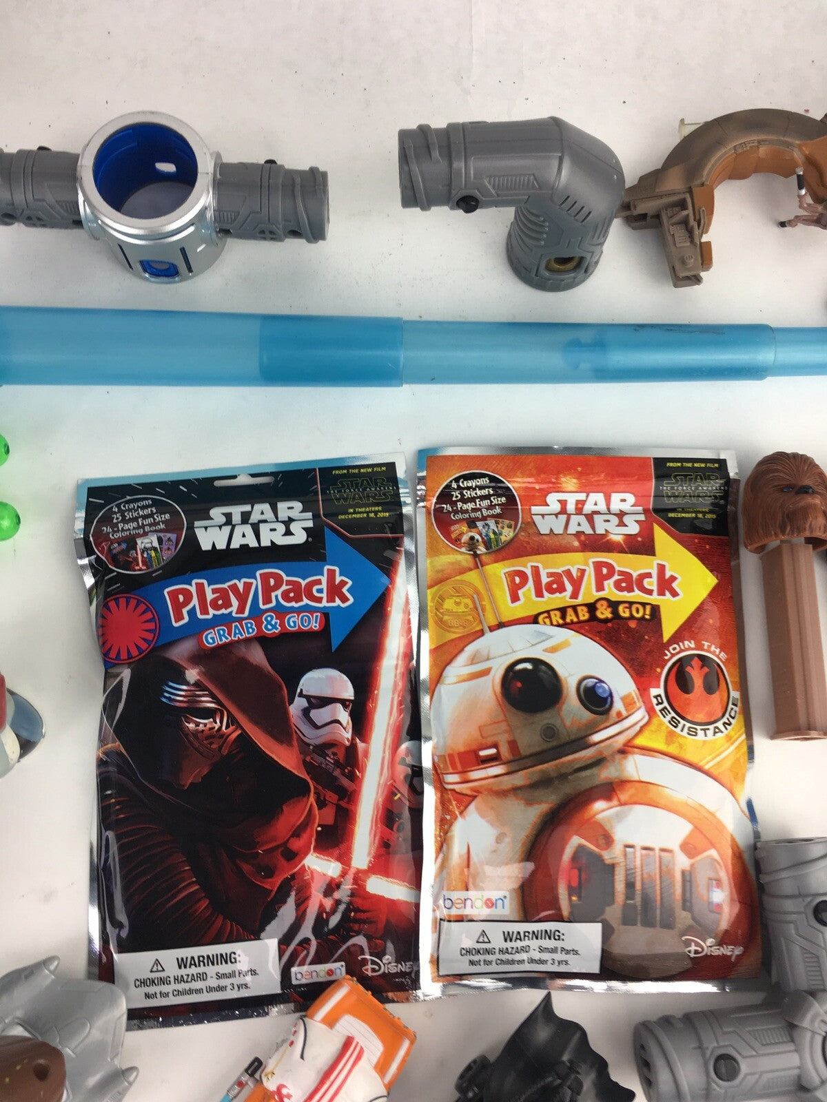 Huge Star Wars Lot of 25 Assorted Figures Weapons and Promo Items - LOOK