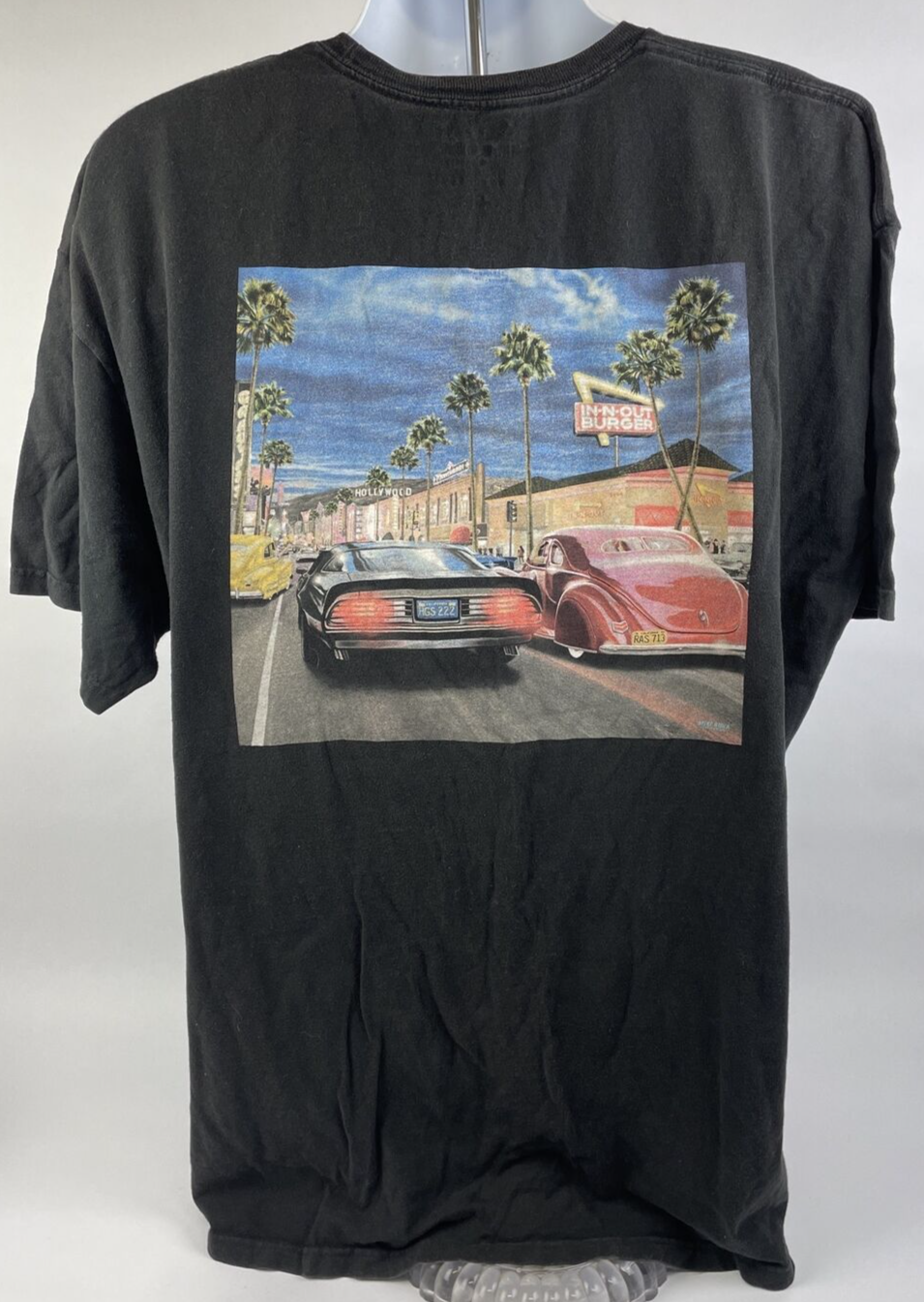 Lot of 2 x Vintage In N Out Burger California Shirt Adult XXL Black Fast Food
