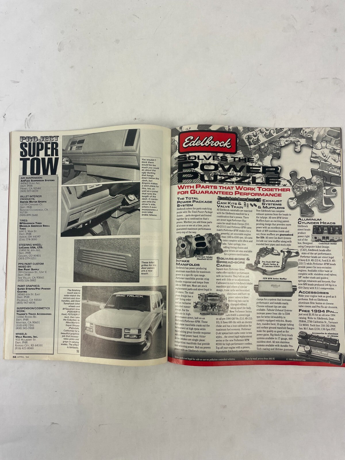 April 1994 Hot Rodding Magazine Cheap Tricks! 1100HP Twin-Turbo 302 Ford The