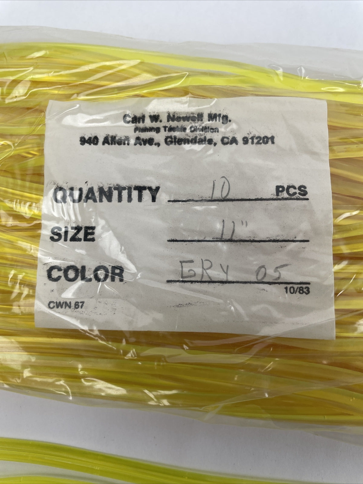 Newell MFG. Fishing Skirts 10 Pack Offshore Trolling Lure Tuna Marlin Wahoo GRY