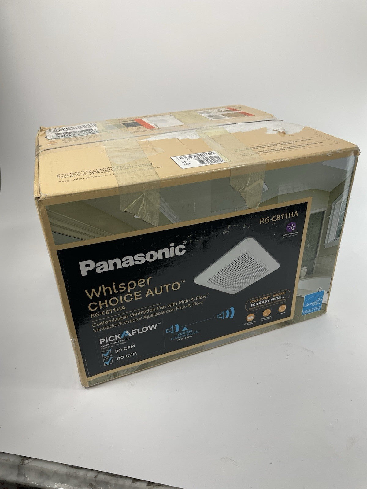 Panasonic Whisper Choice DC Ceiling Bathroom Exhaust Fan RG-C811A