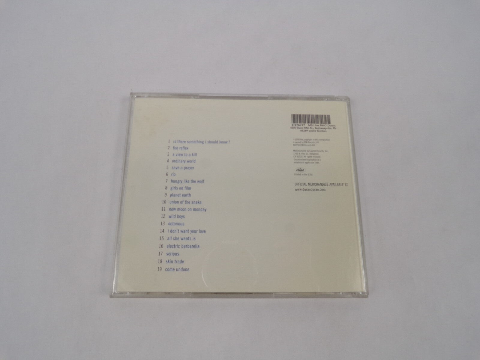 Duran Duran Greatest Is There Something I Should Know? Te Reflex A View To CD#63