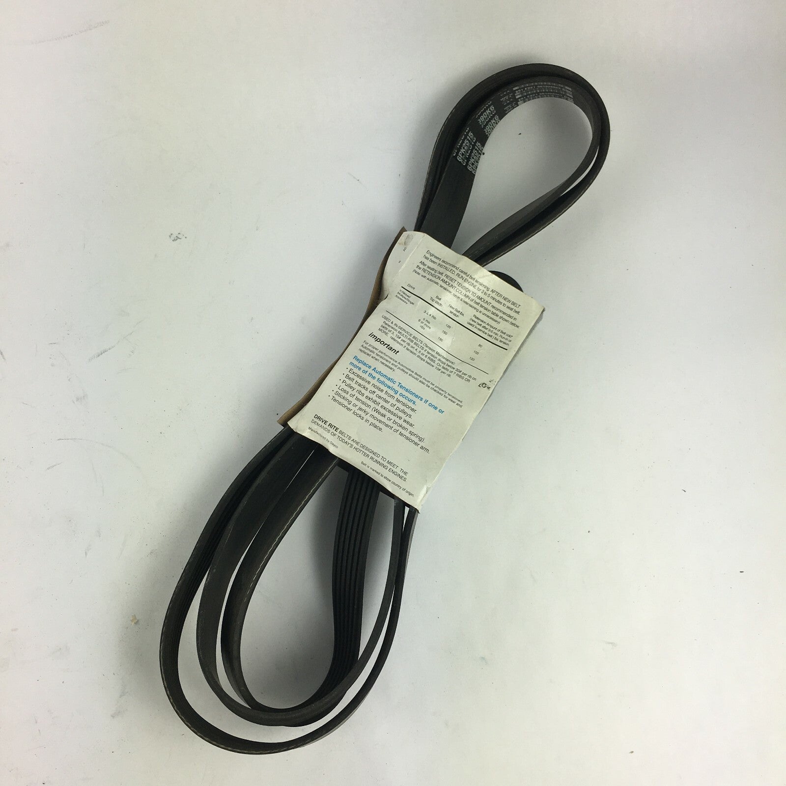 Genuine Drive Rite Automotive V-Ribbed Belt 5060990DR-6PK2515 A12