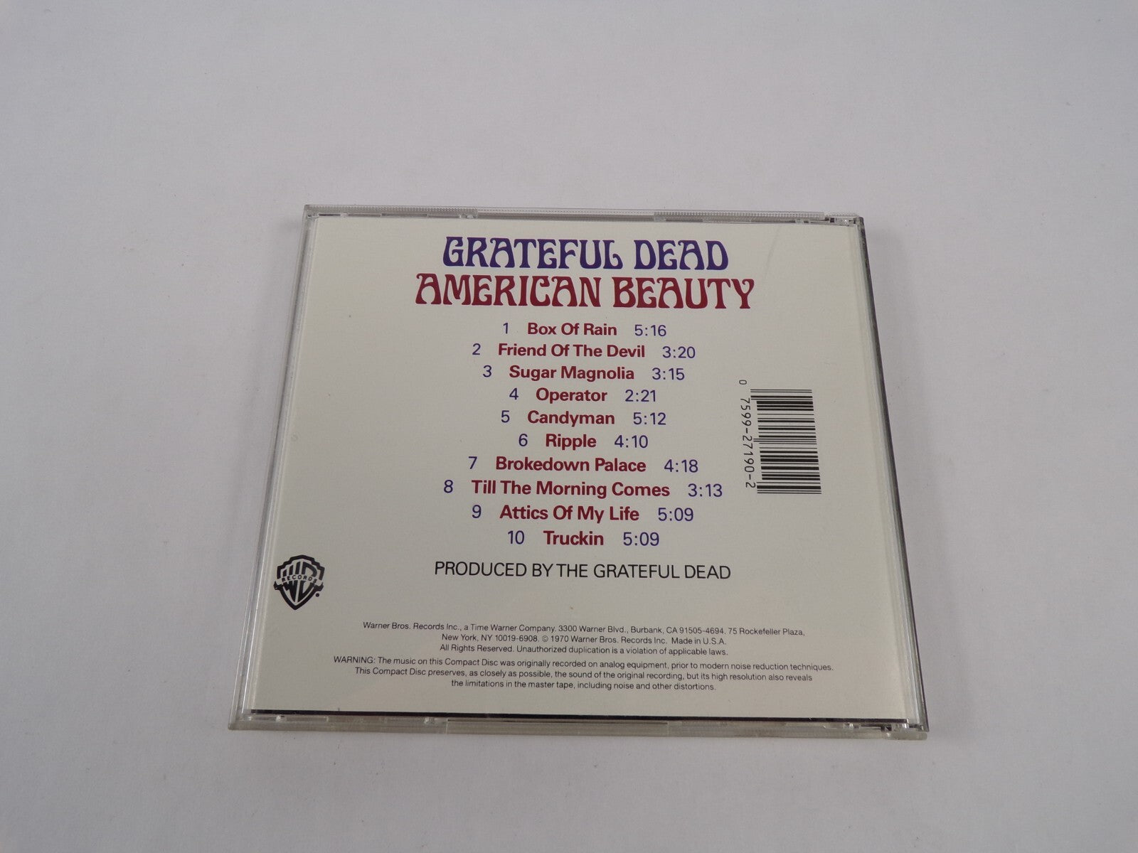 Greateful Dead American Beauty Box Of Rain Friend Of The Devil Sugar MagnolCD#12