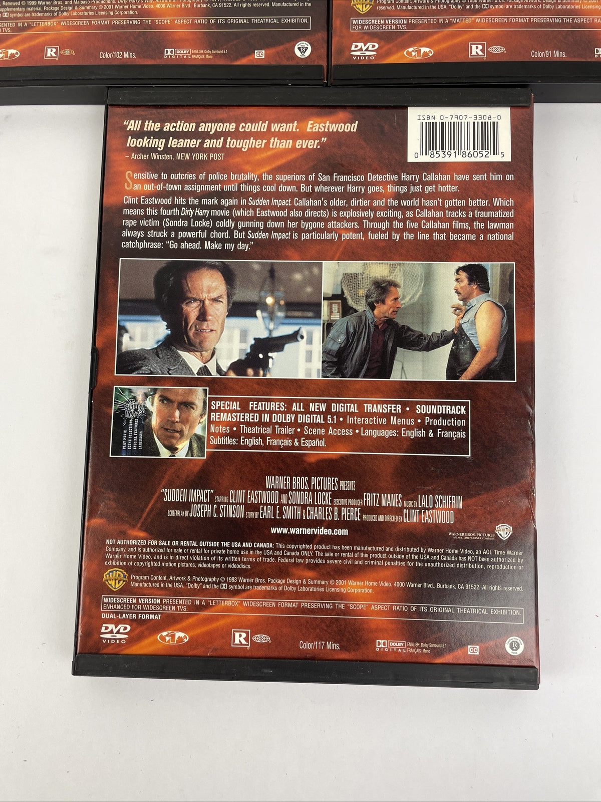 The Dead Pool, Sudden Impact, Dirty Harry (DVD, 2001, Clint Eastwood Collection)