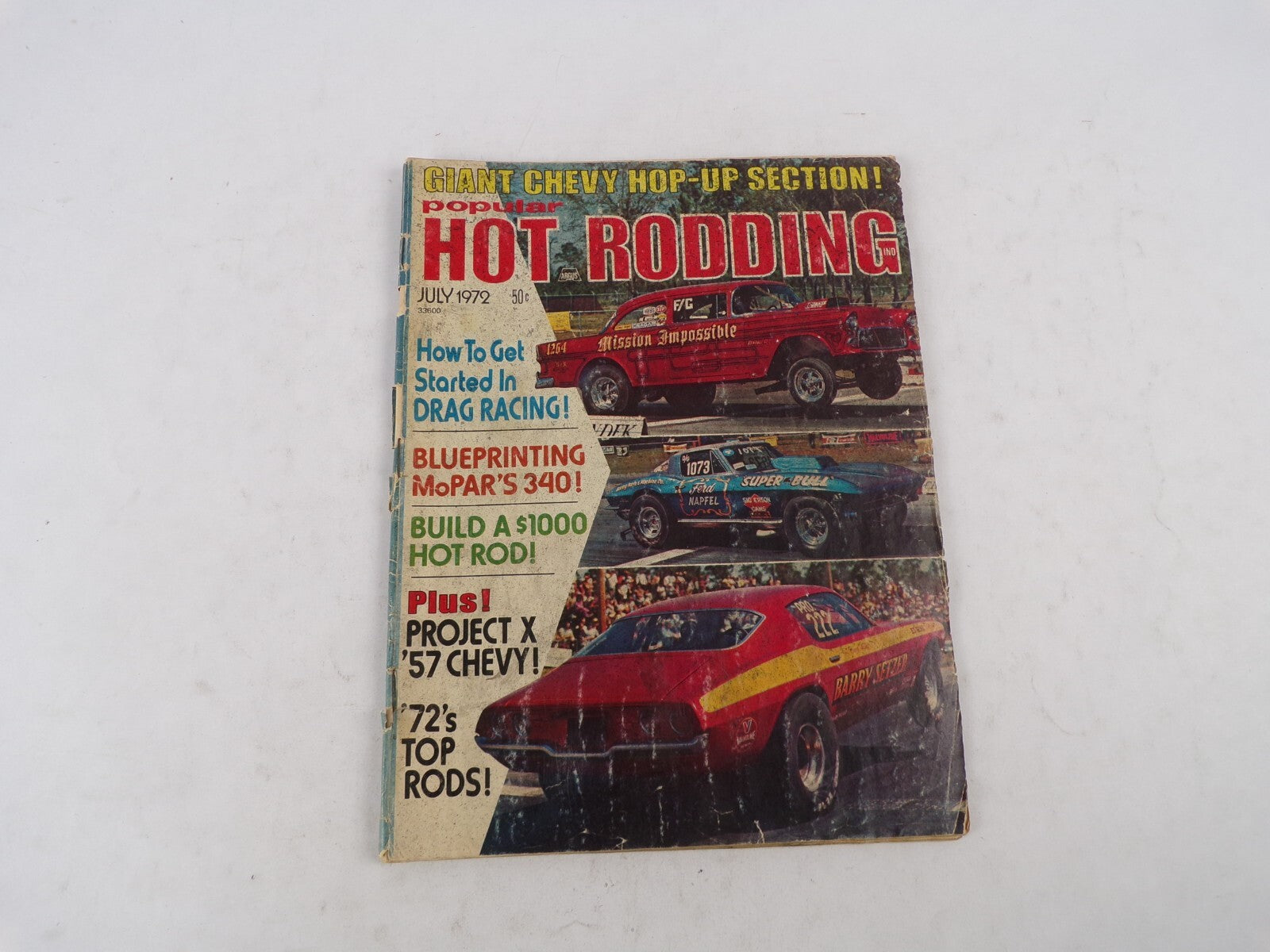 July 1972 Hot Rod Magazine Giant Chevy Hop-Up Section! Popular How To Get Starte