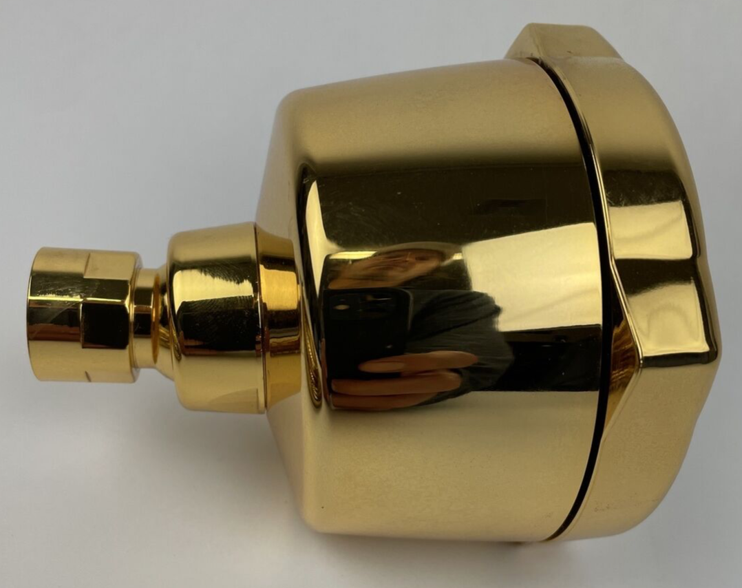 Aquabrass 25991 gold 3 function hand shower with brass hose
