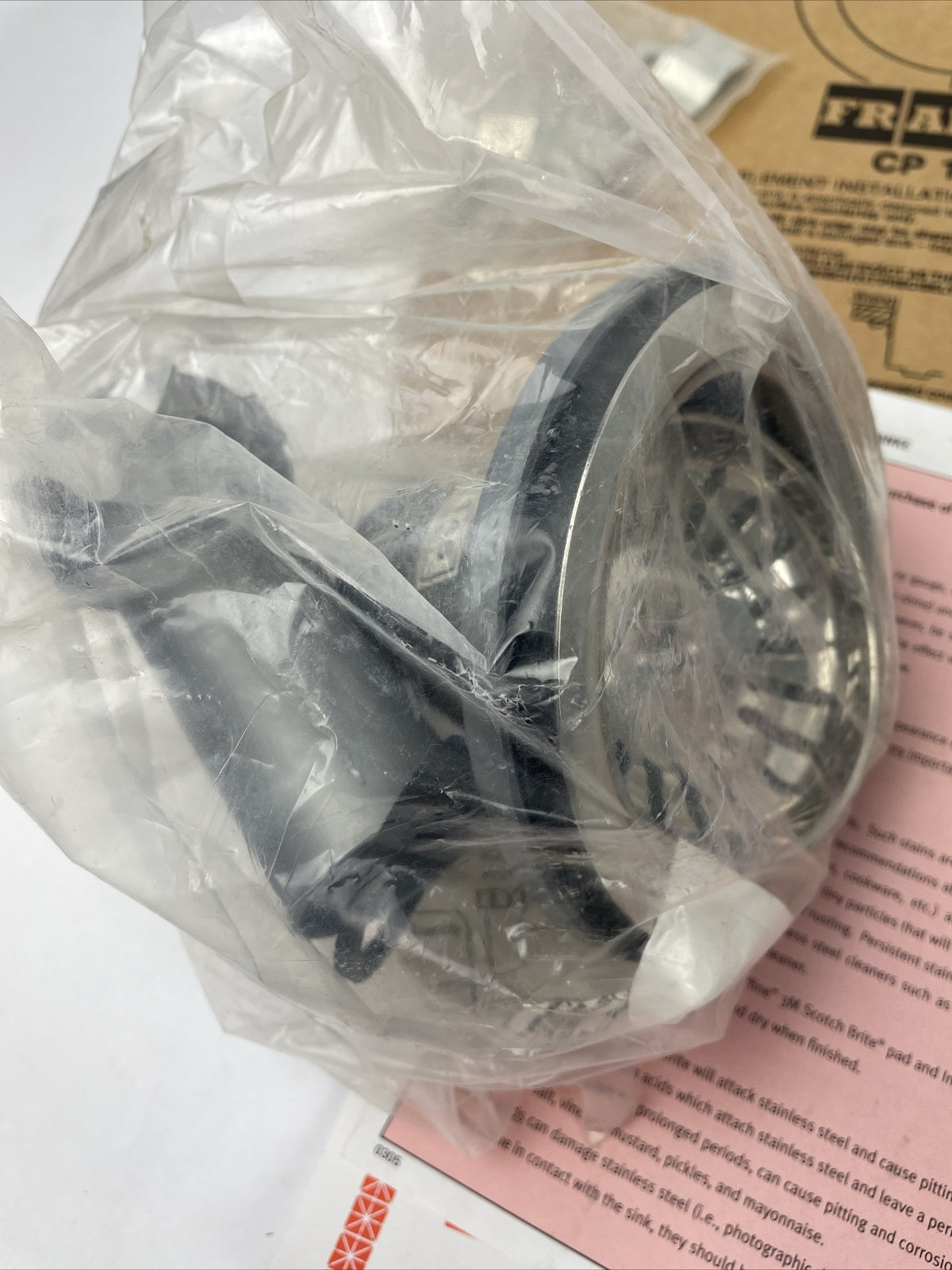 OEM FRANKE ELEMENT TITANIUM FINISH SINK KIT Model # CPM110 NOS - Made in CANADA