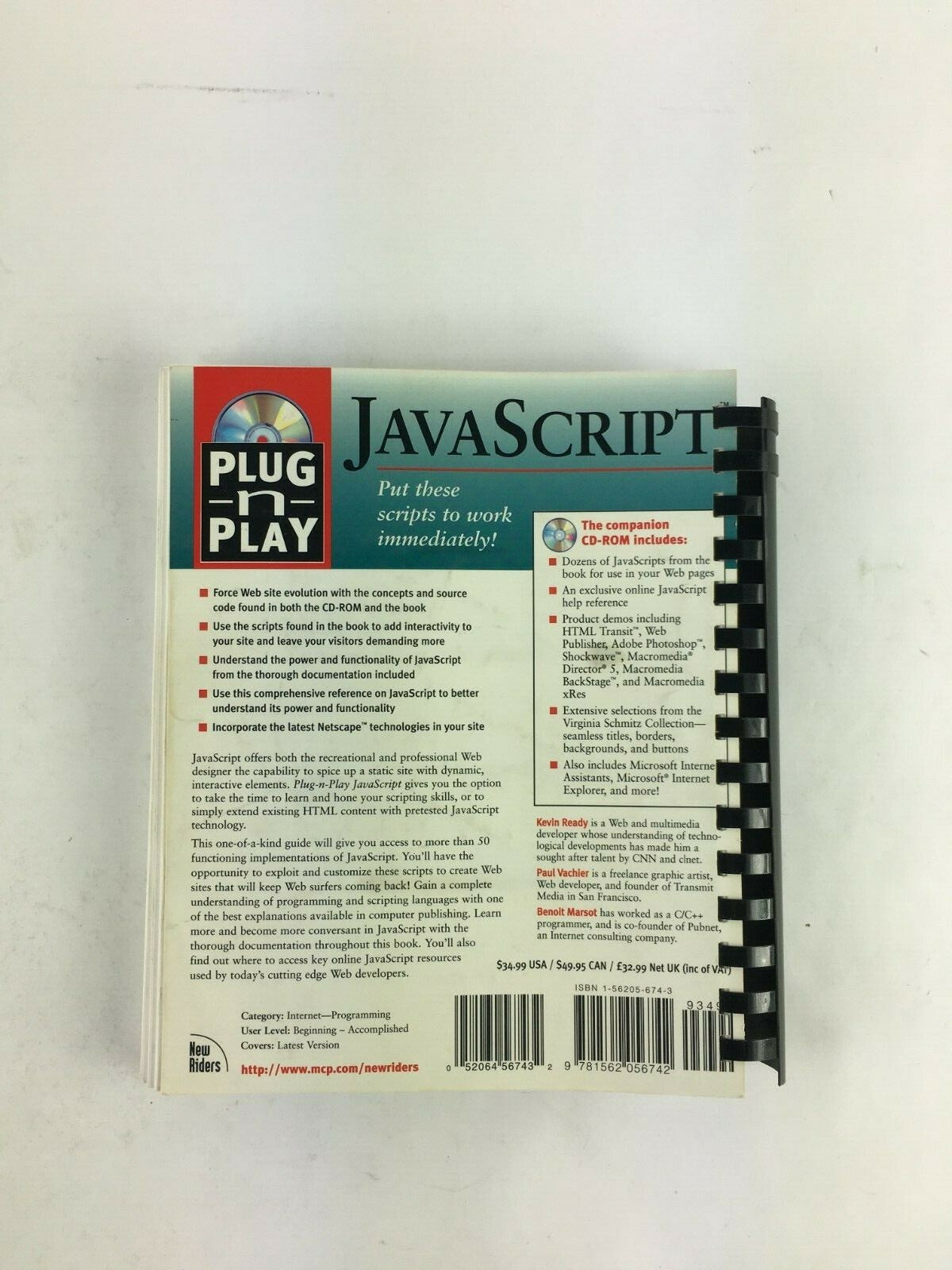 Plug n Play Java Script Kevin Ready Paul Vachier and Benoit Marsot